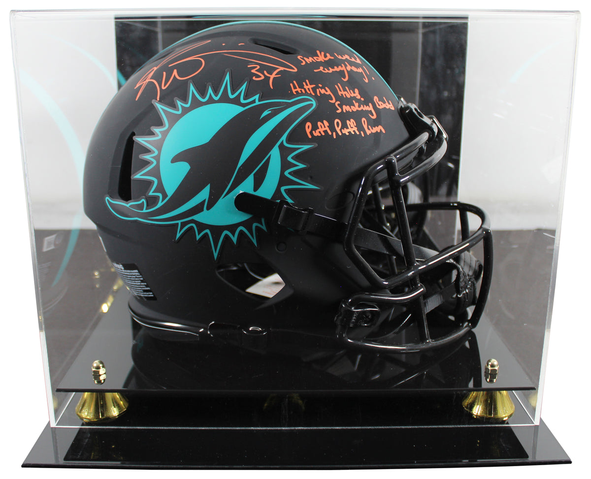Dolphins Ricky Williams Signed Eclipse F/S Speed Proline Helmet W/ Case BAS Wit