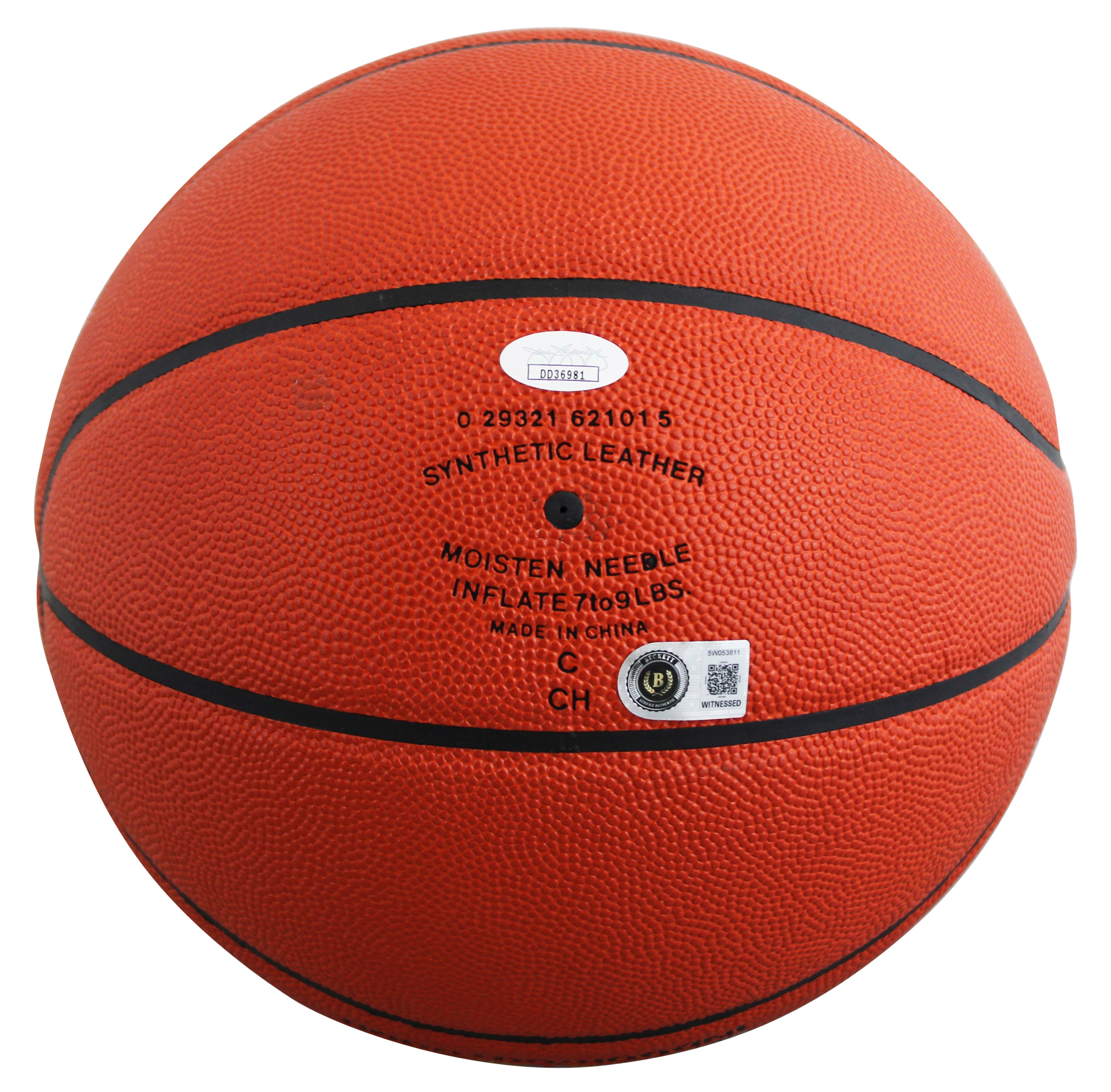 Lakers Magic Johnson & Kareem Abdul-Jabbar Signed Basketball BAS Wit #5W053811