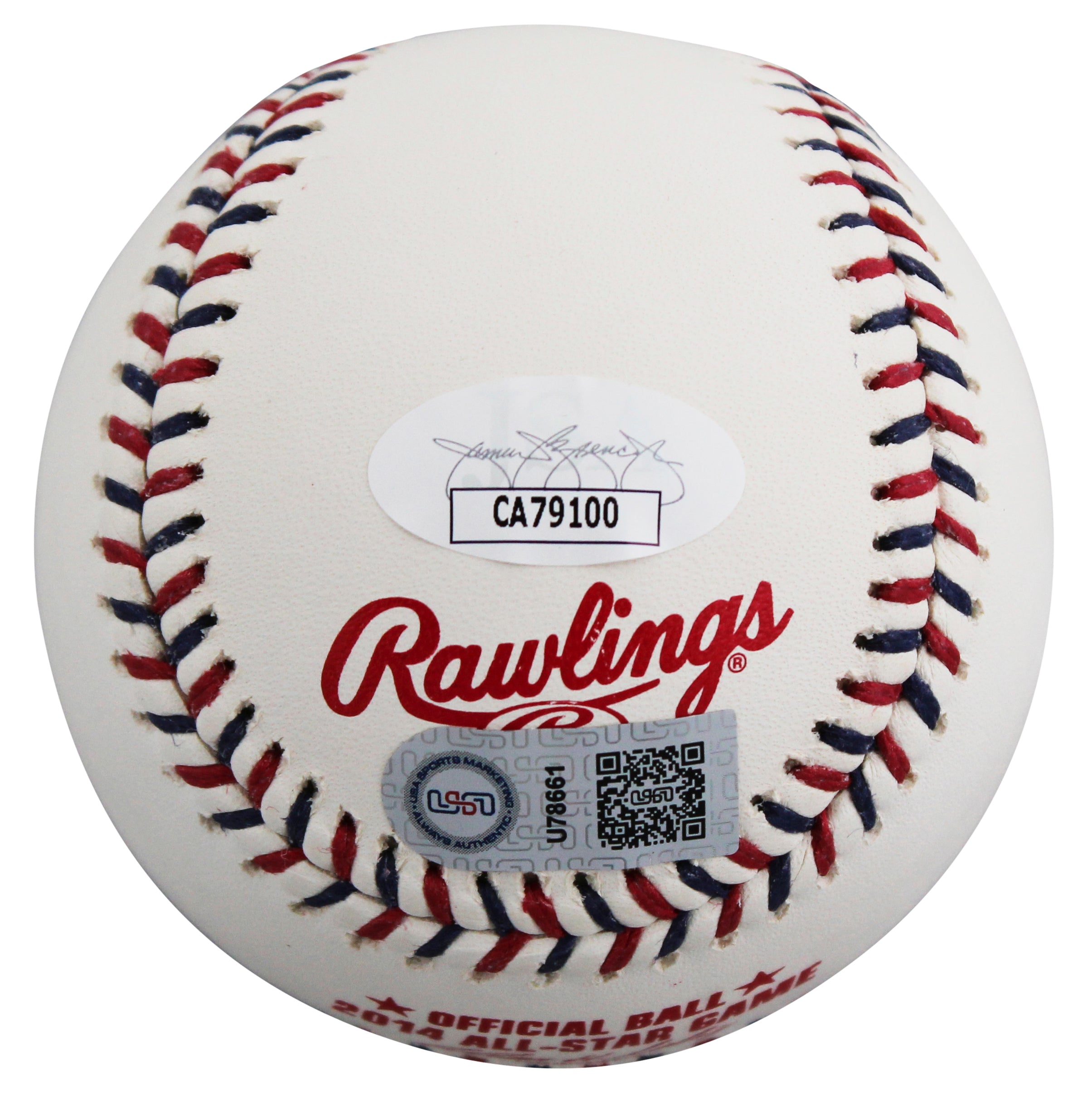 Blue Jays Jose Bautista Signed 2014 All-Star Game Logo Baseball W/ Case JSA