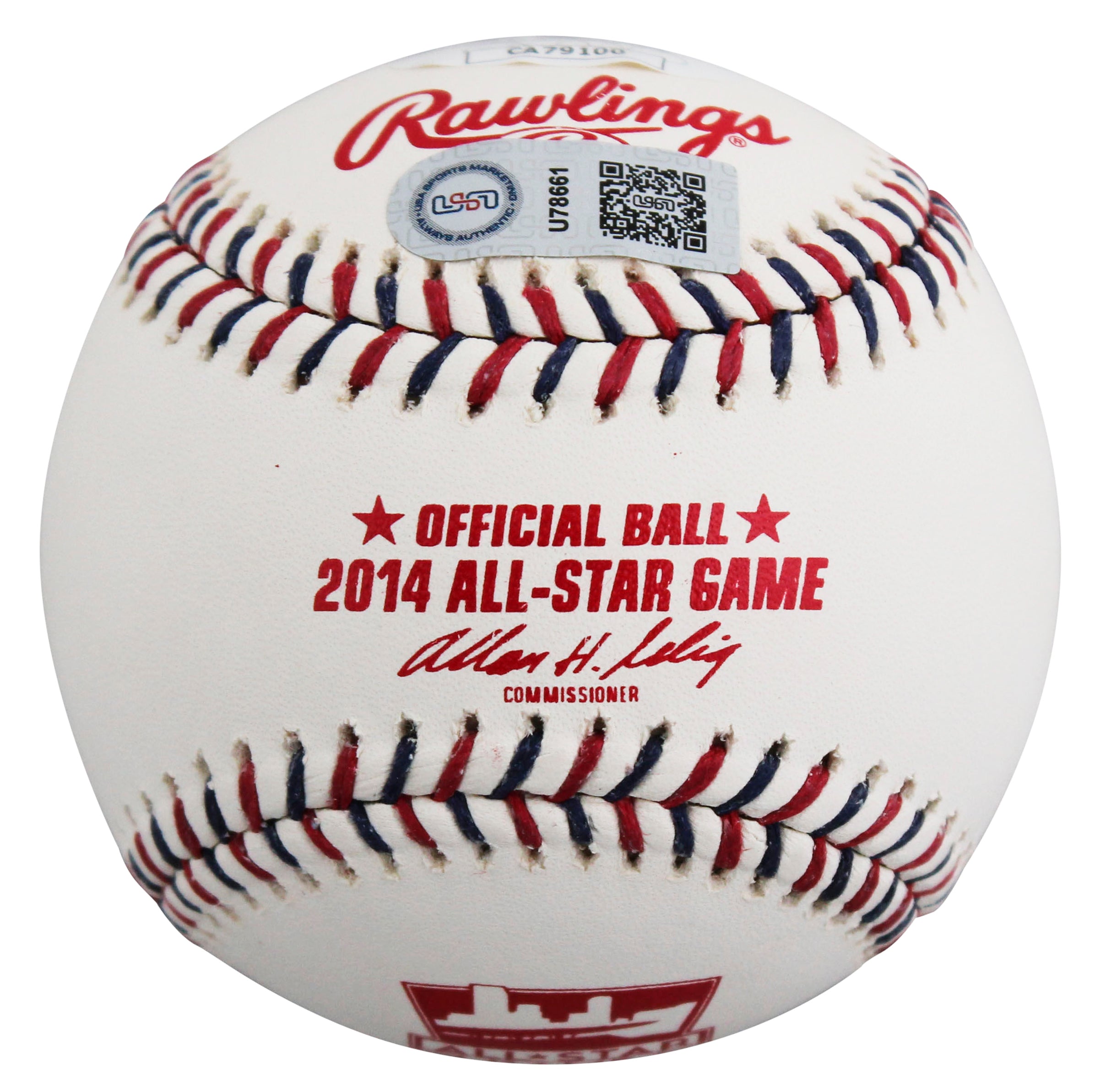Blue Jays Jose Bautista Signed 2014 All-Star Game Logo OML Baseball JSA