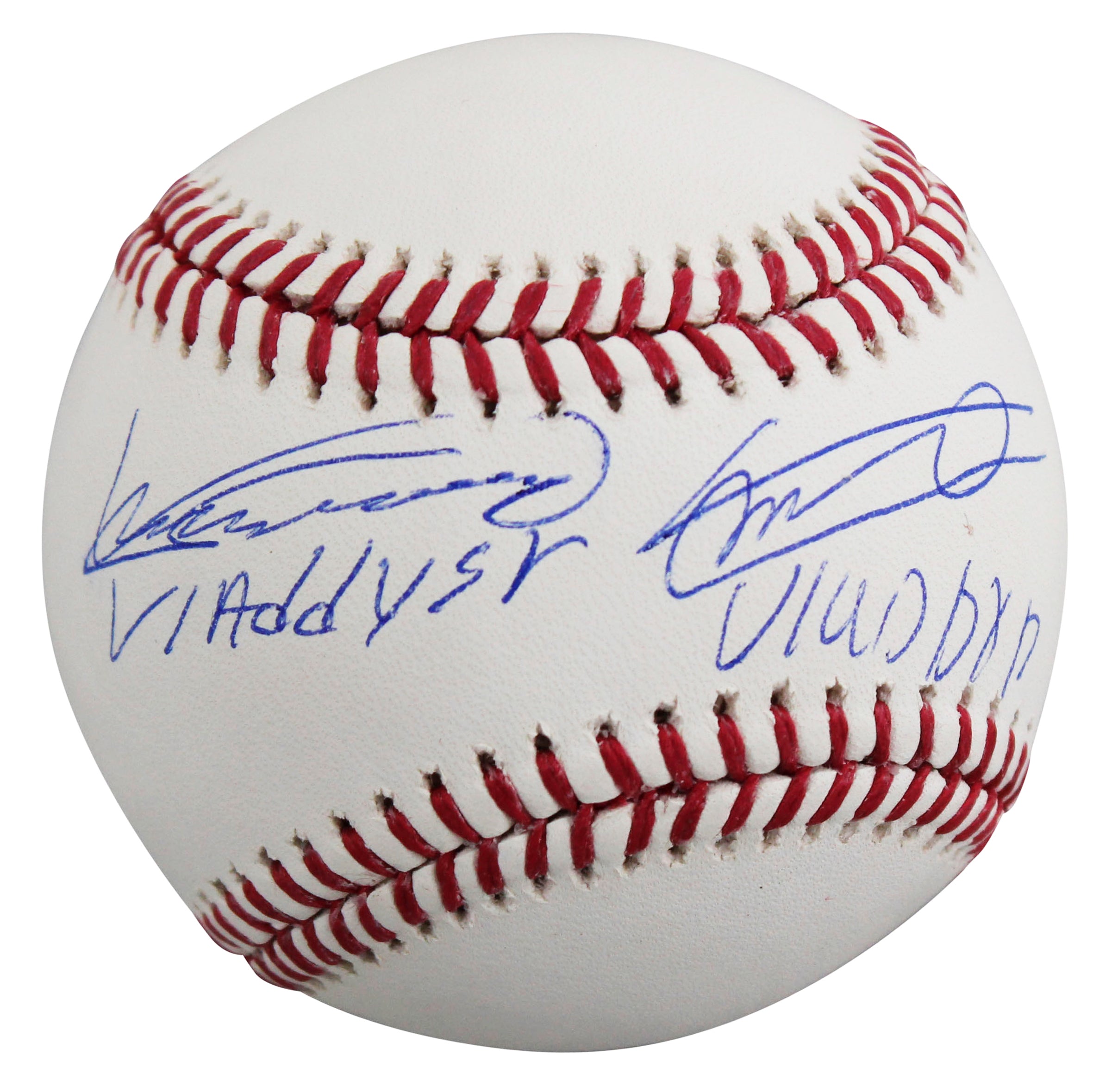 Vladimir Guerrero Sr. & Vladimir Guerrero Jr. Authentic Signed OML Baseball JSA