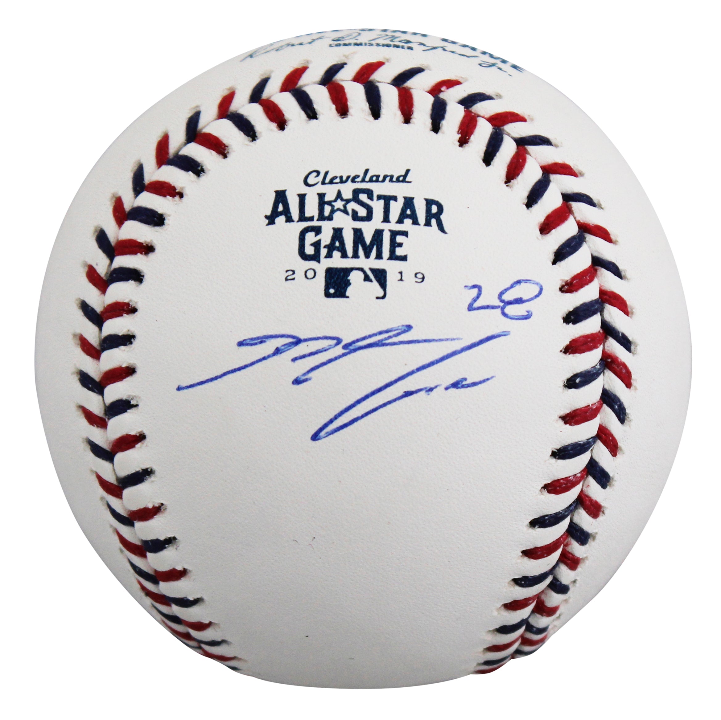 Rockies Nolan Arenado Signed 2019 All-Star Game Logo OML Baseball W/ Case JSA