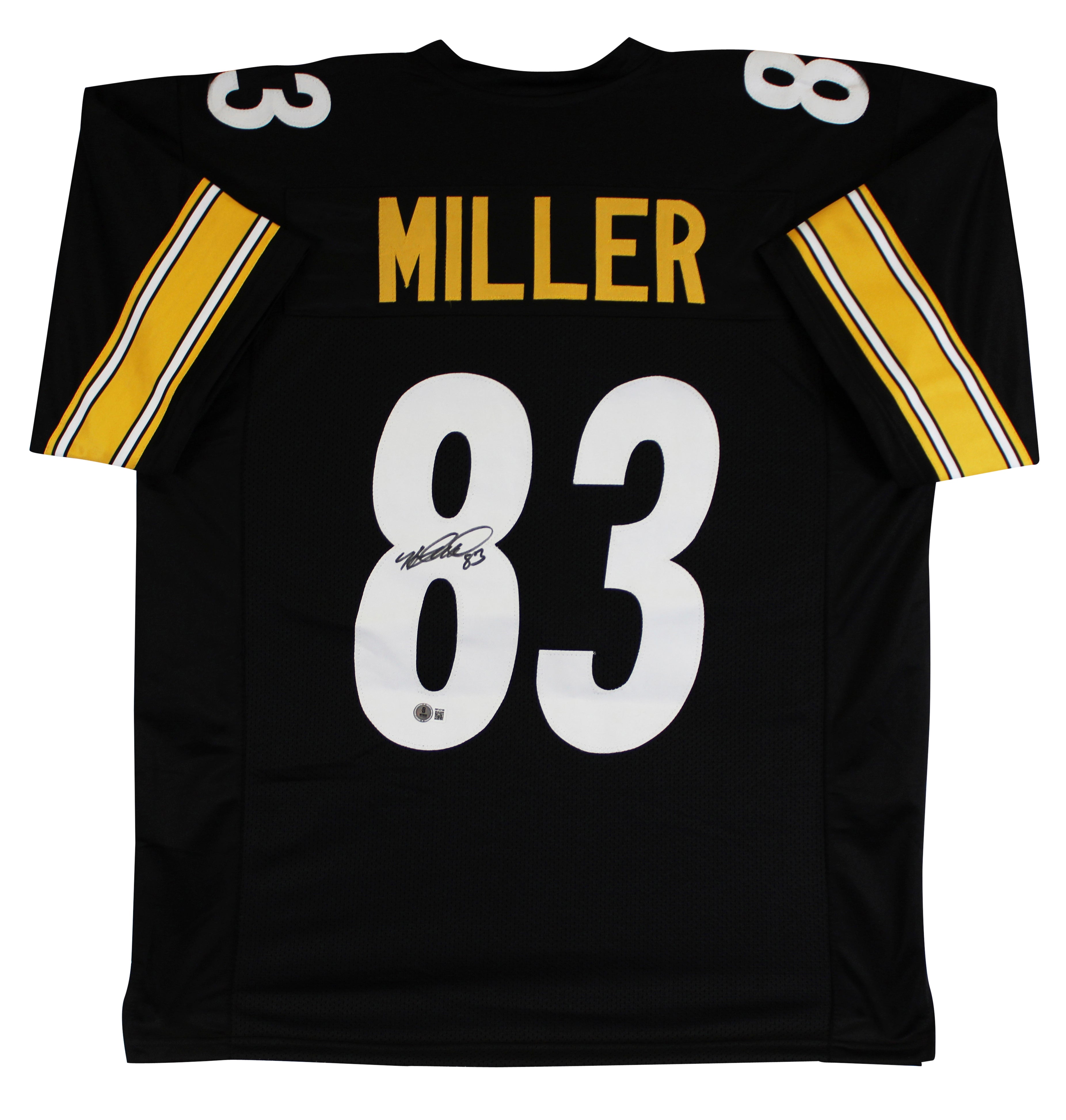 Heath Miller Authentic Signed Black Pro Style Jersey Autographed BAS Witnessed