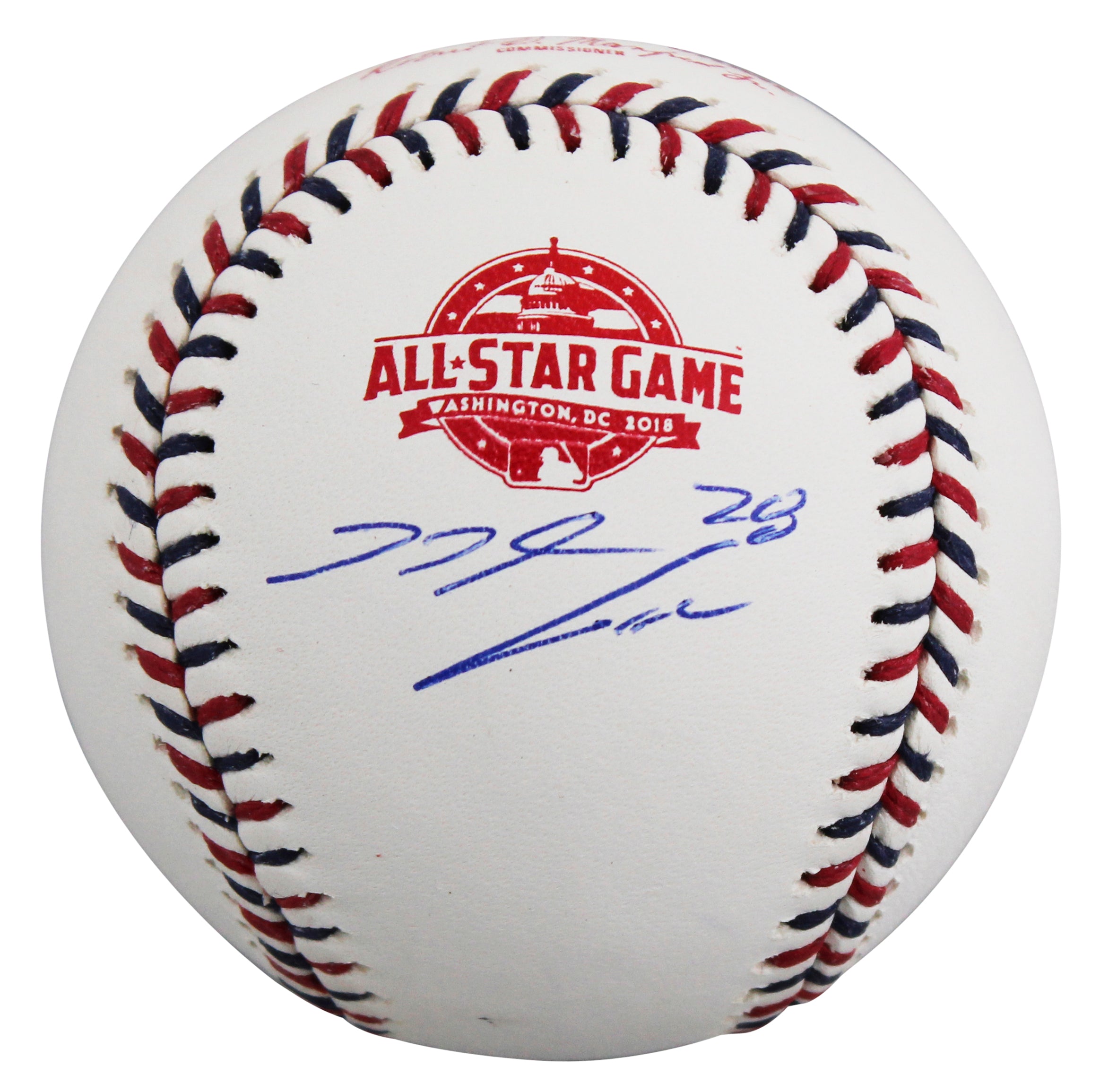 Rockies Nolan Arenado Signed 2018 All-Star Game Logo OML Baseball W/ Case JSA