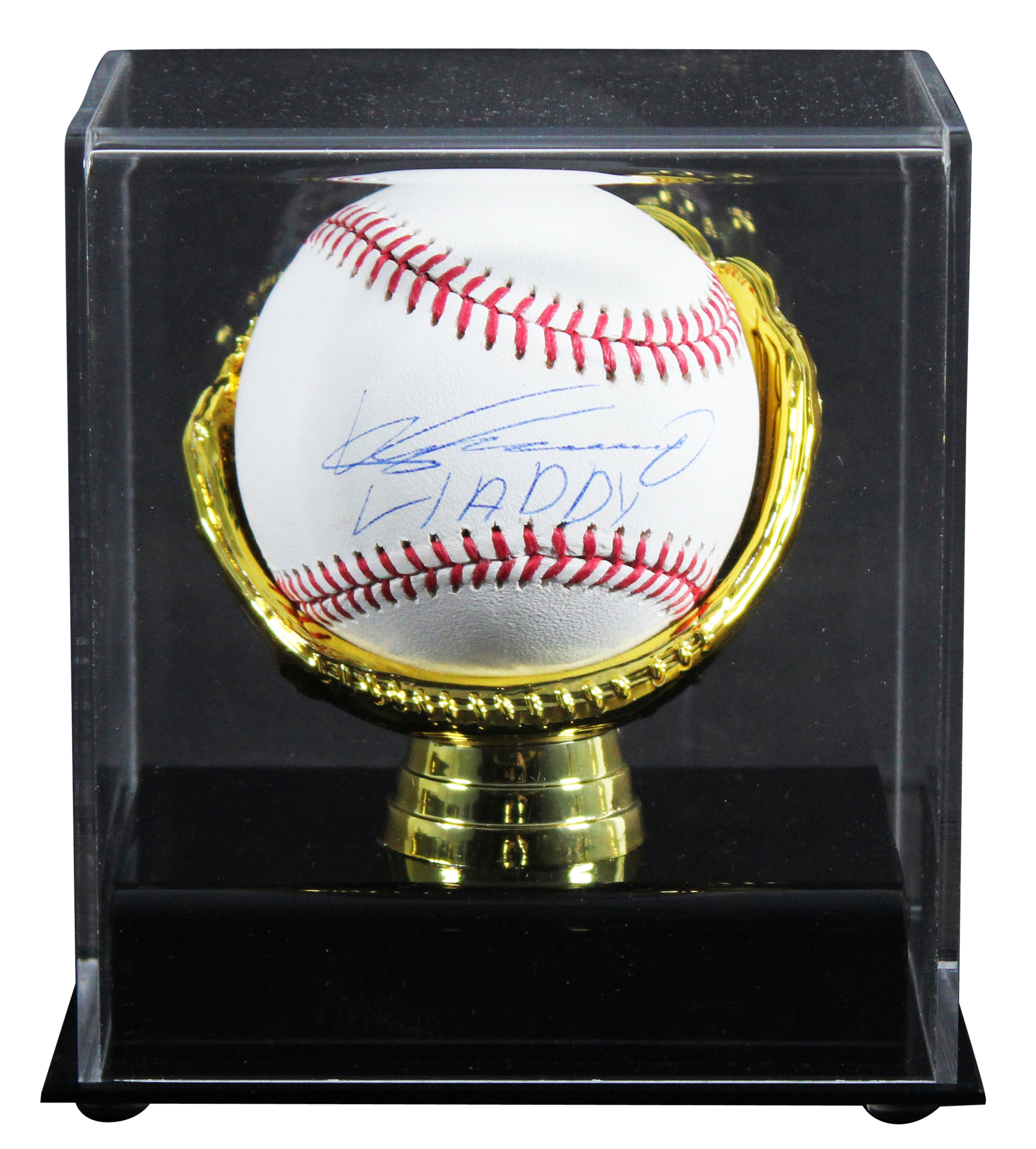 Angels Vladimir Guerrero "Vladdy" Signed Robert Manfred OML Baseball W/ Case JSA