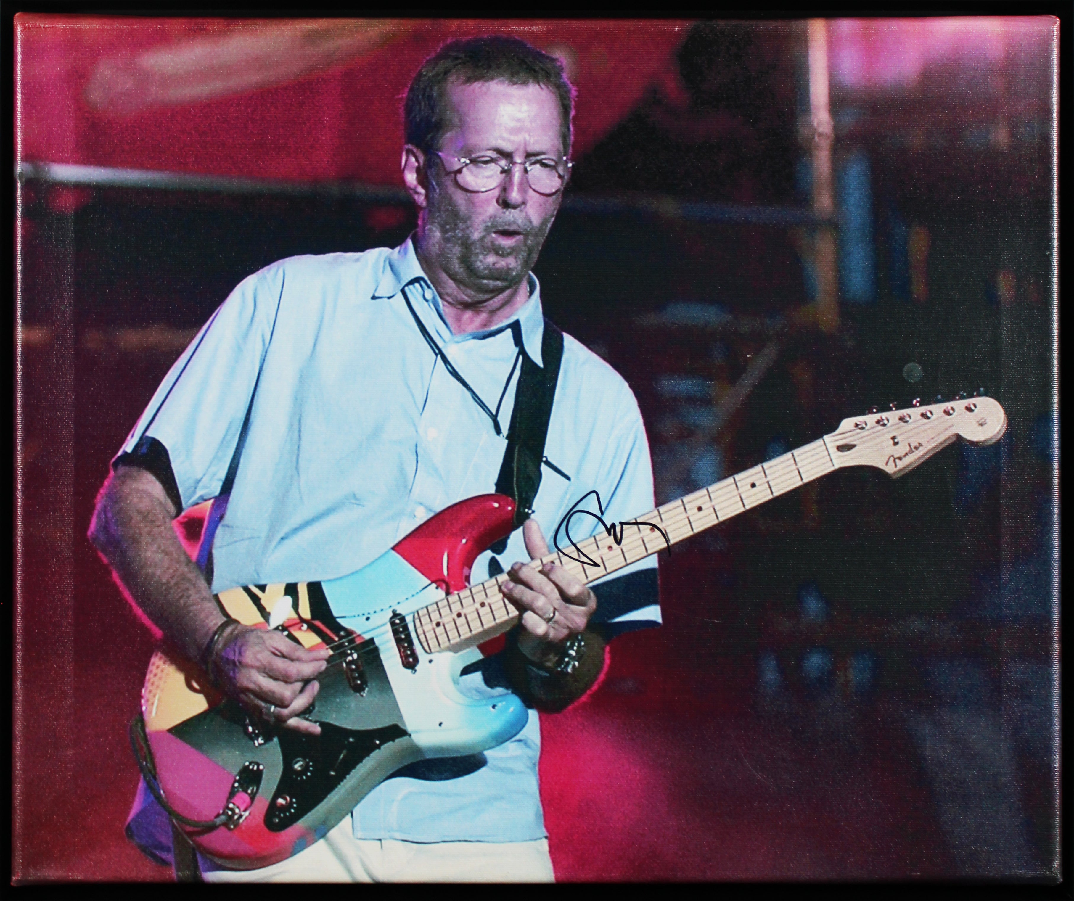 Eric Clapton Authentic Signed & Framed 16x20 Horizontal Canvas JSA #ZZ36694