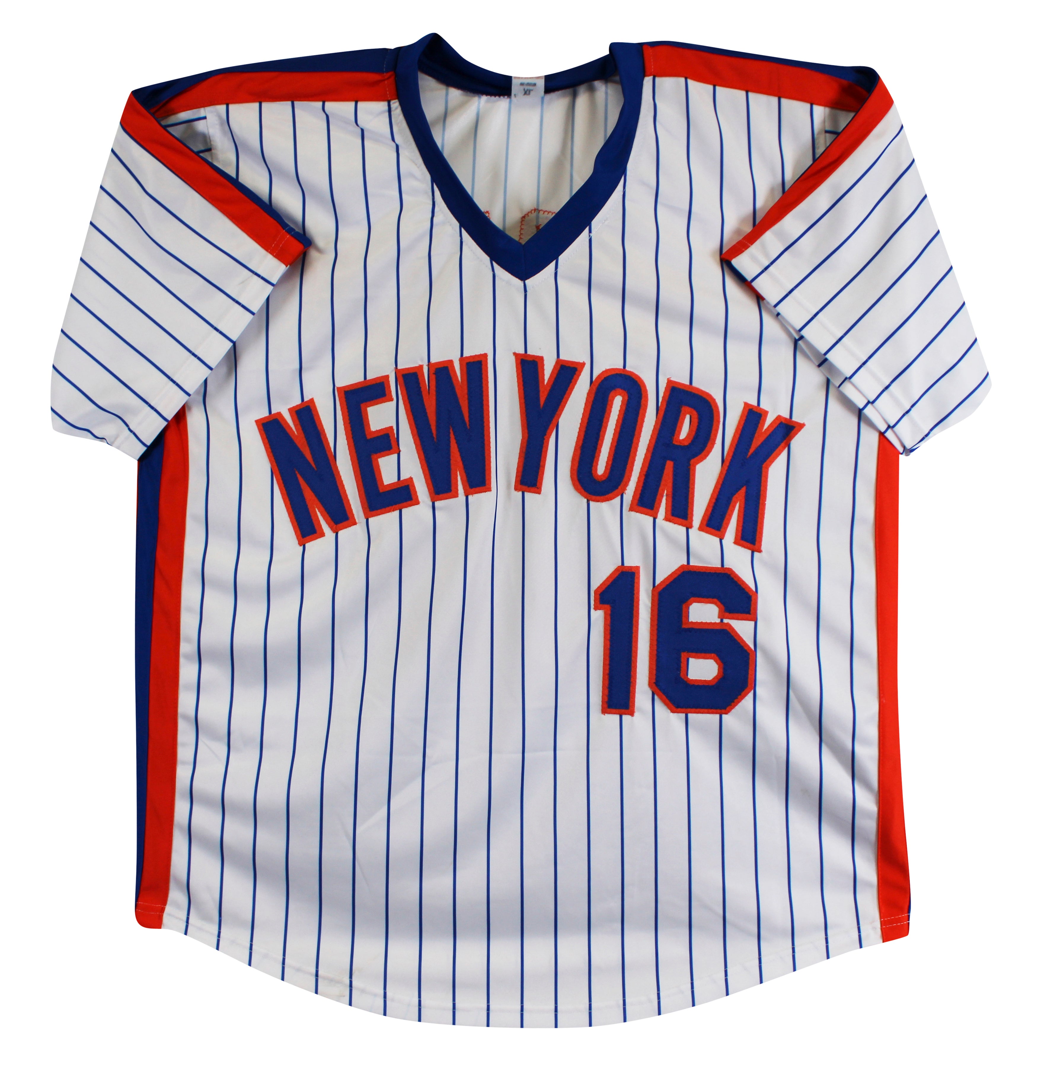 Doc Gooden Authentic Signed White Pinstripe Pro Style Jersey JSA Witness