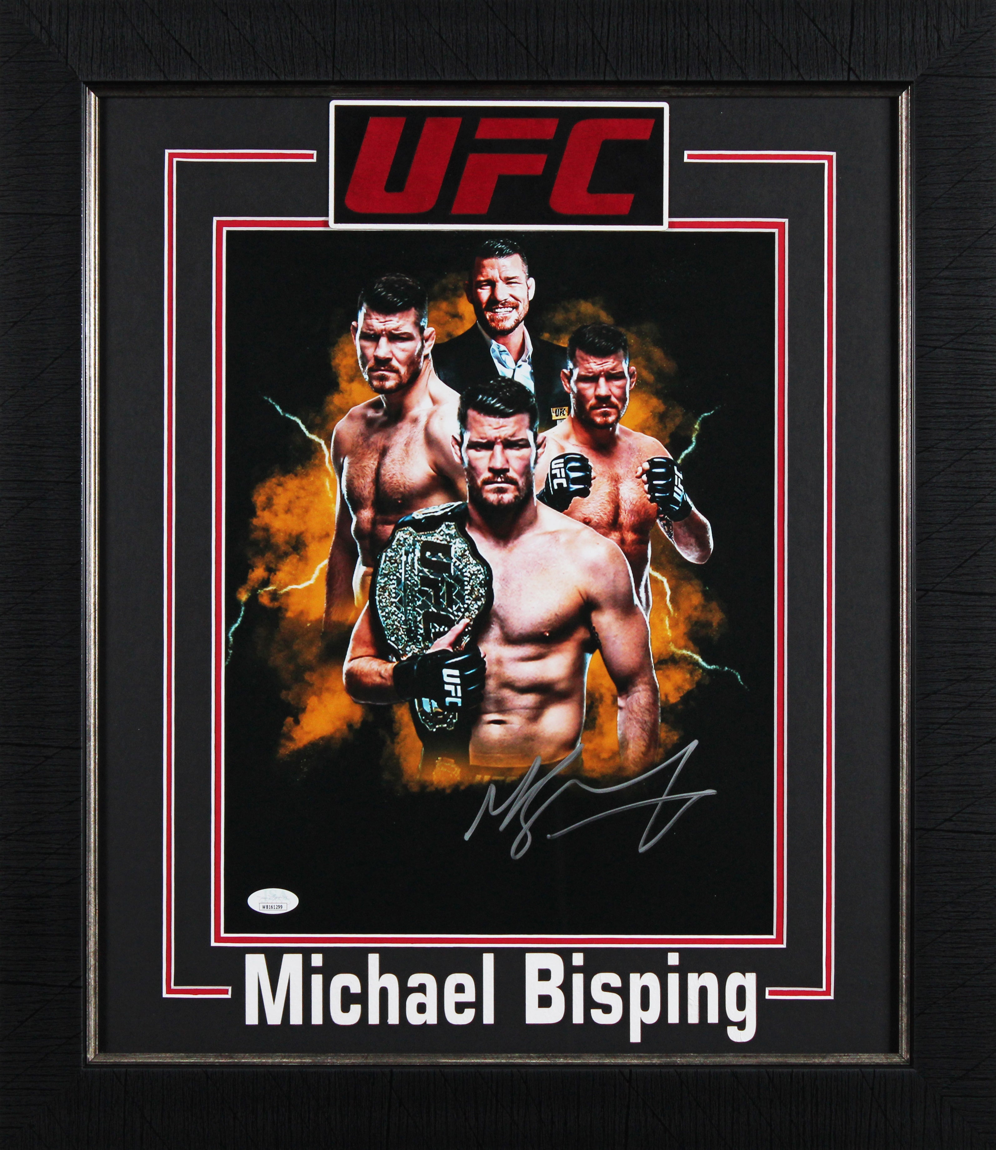 UFC Michael Bisping Authentic Signed 11x14 Framed Photo JSA Witness #WB161299