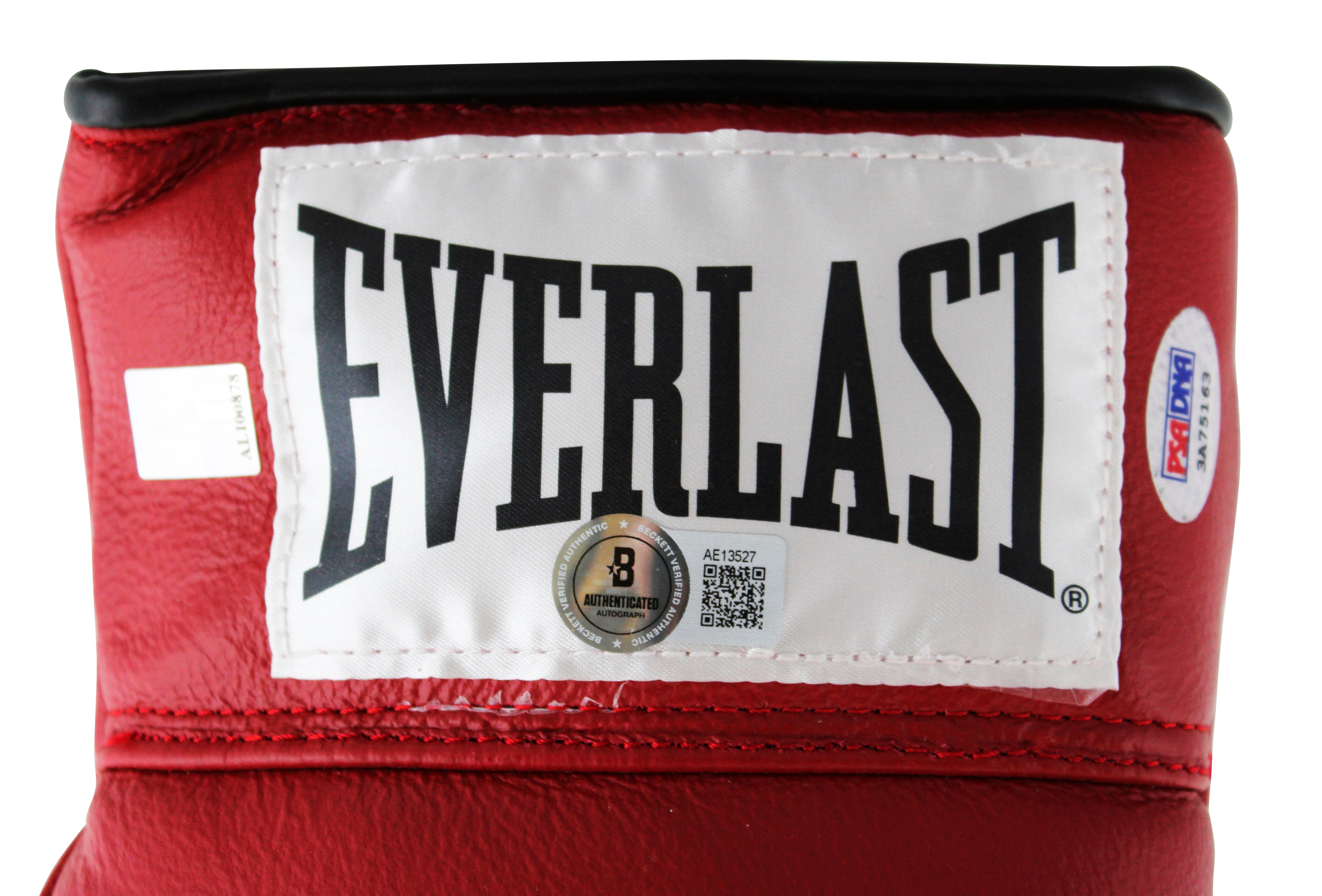 Muhammad Ali Authentic Signed Red Everlast Boxing Glove BAS LOA #AE13527