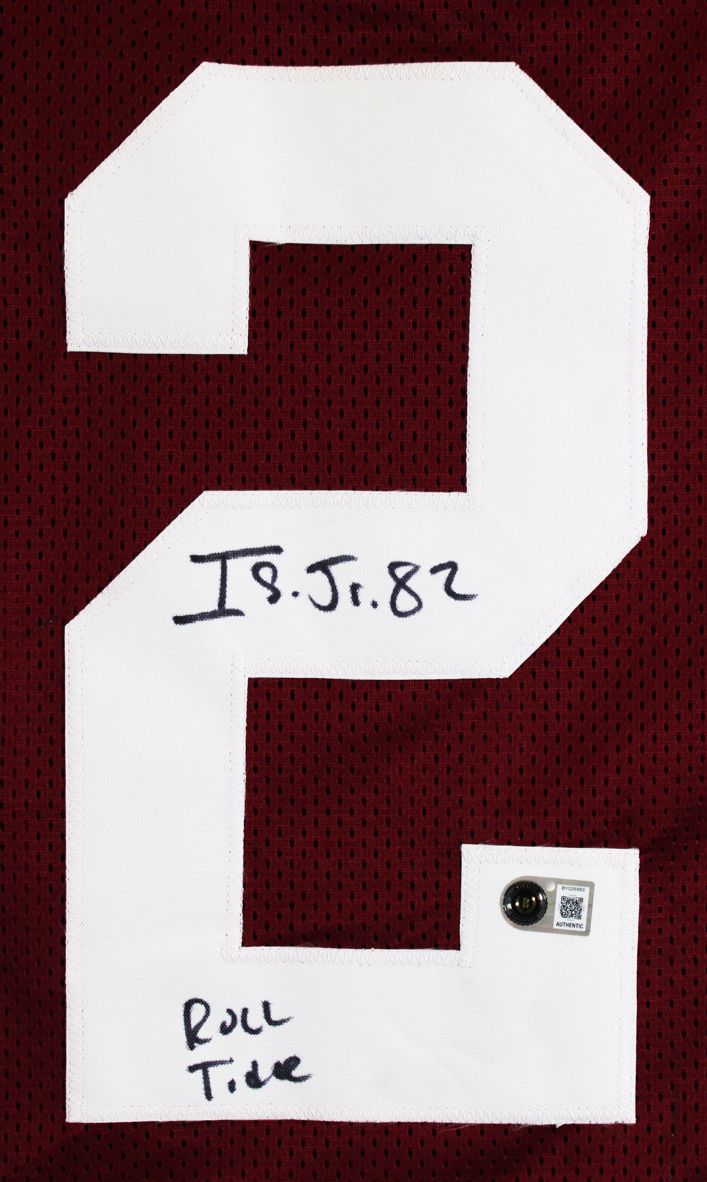 Alabama Irv Smith Jr. "Roll Tide" Signed Maroon Pro Style Jersey BAS #BY026993