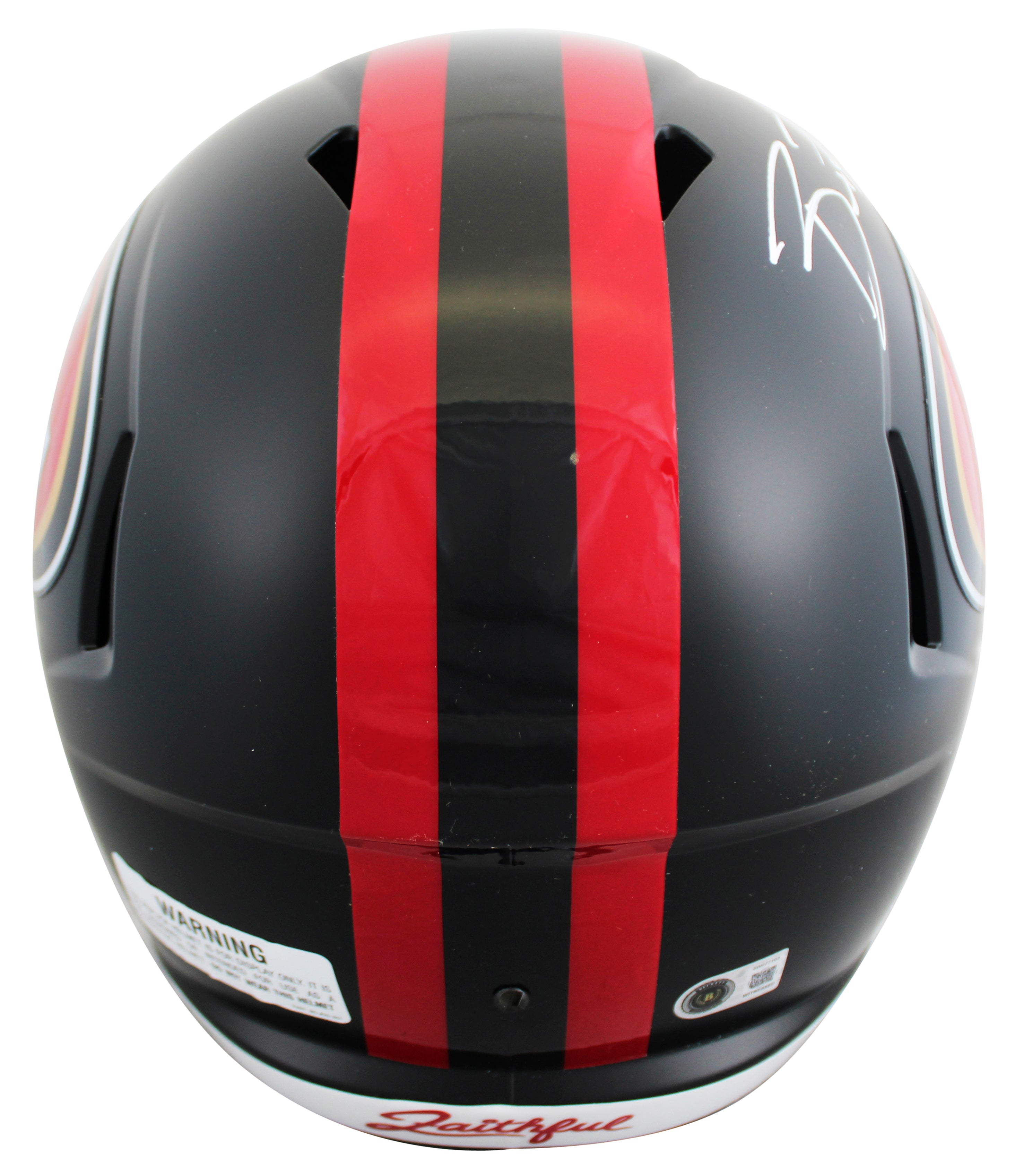49ers Brock Purdy Signed 2025 Rivalries Full Size Speed Rep Helmet BAS Witnessed