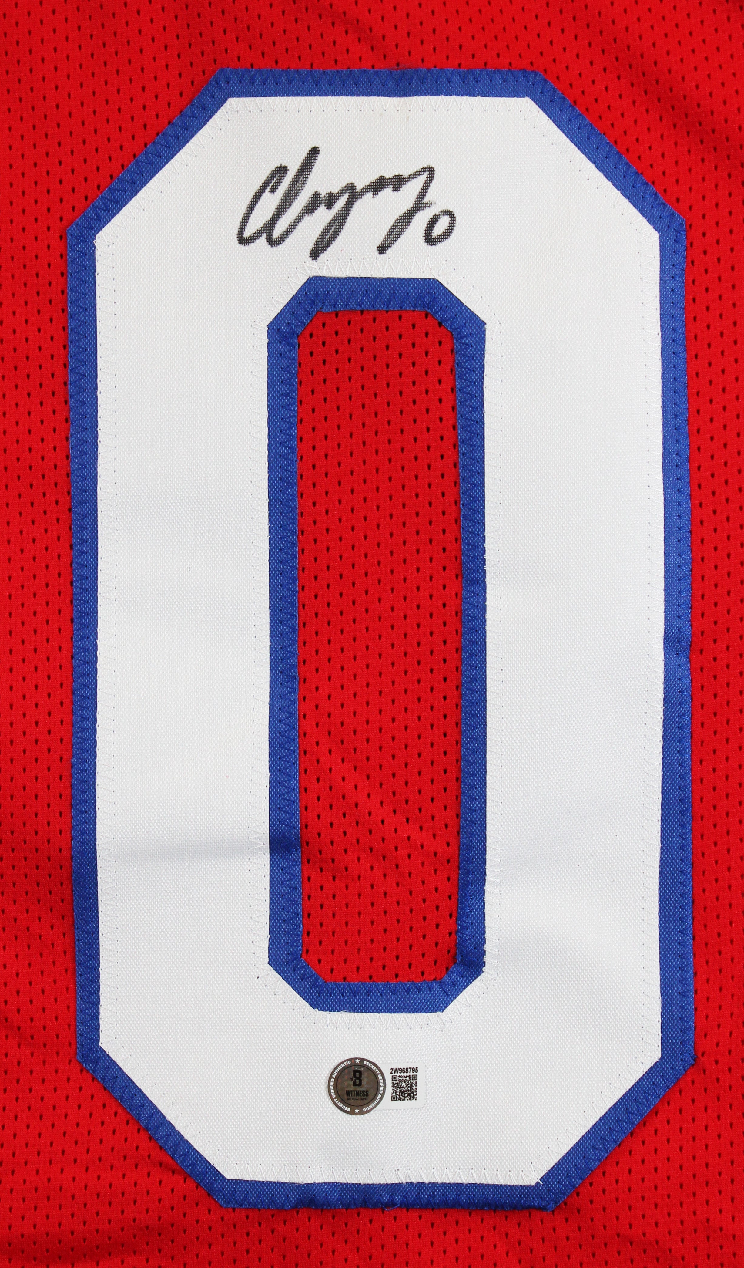 Christian Gonzalez Authentic Signed Red Pro Style Framed Jersey BAS Witnessed