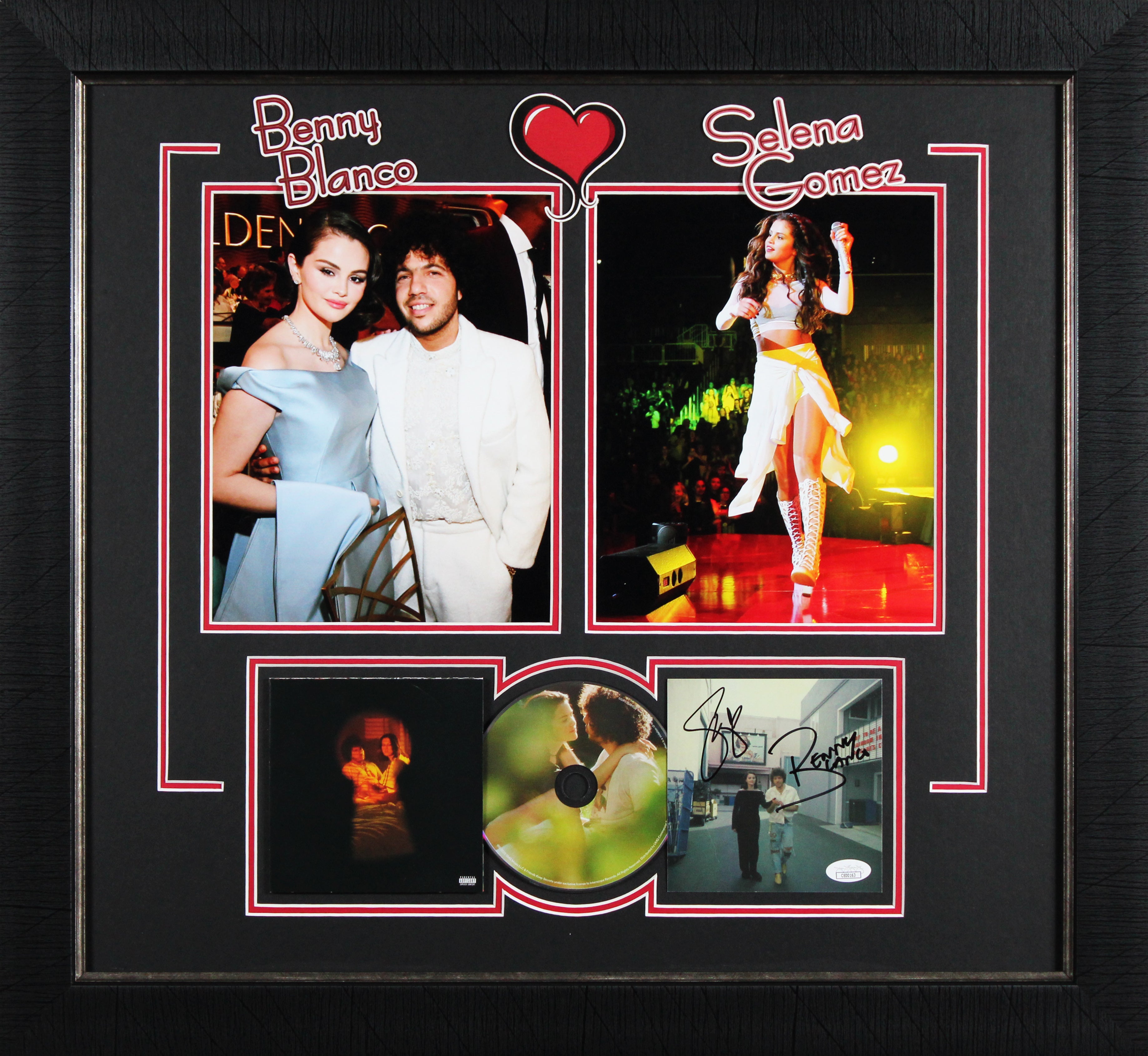Selena Gomez Benny Blanco Signed & Framed I Said I Love You First Cd Insert JSA