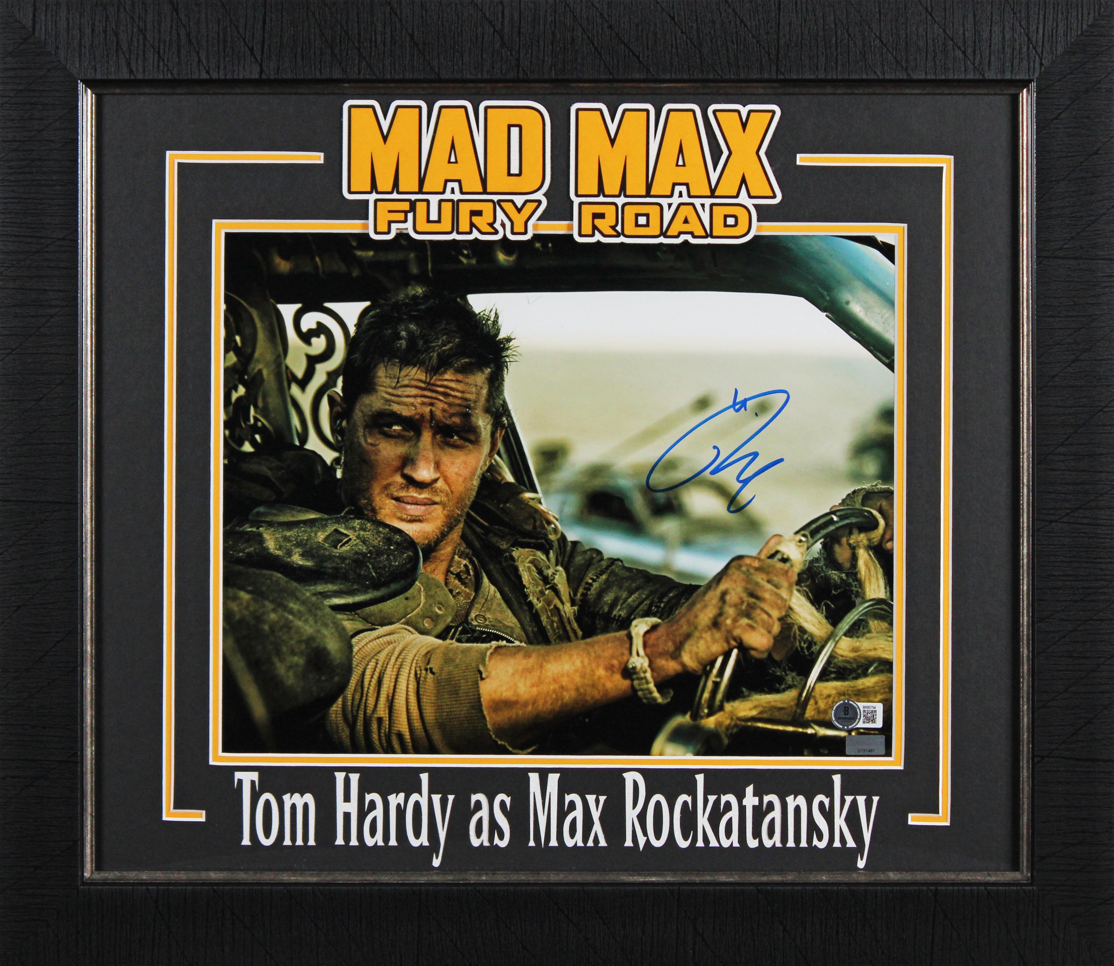 Tom Hardy Mad Max: Fury Road Authentic Signed 11x14 Framed Photo BAS