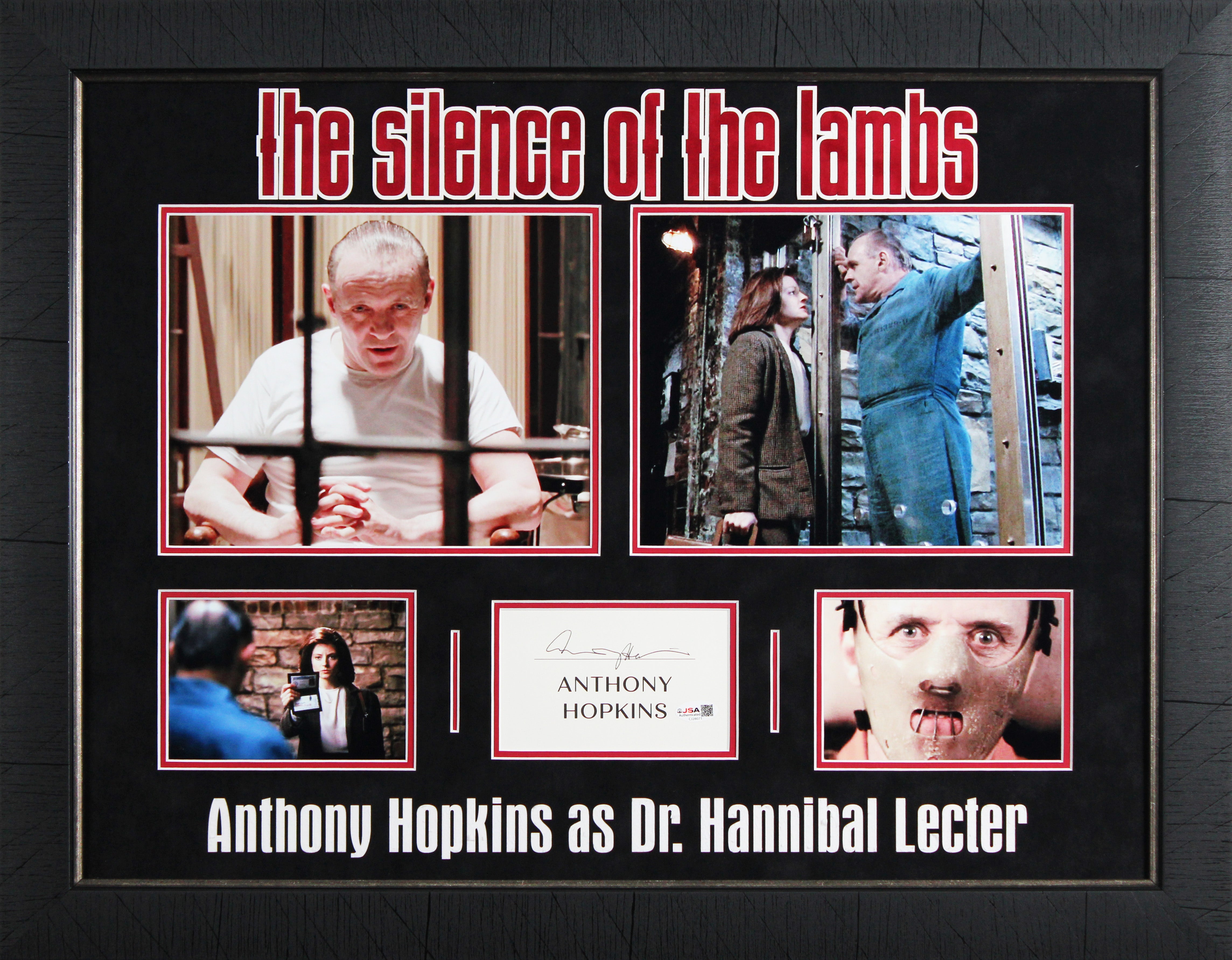 Anthony Hopkins The Silence of the Lambs Signed Framed Display JSA #CJ28071