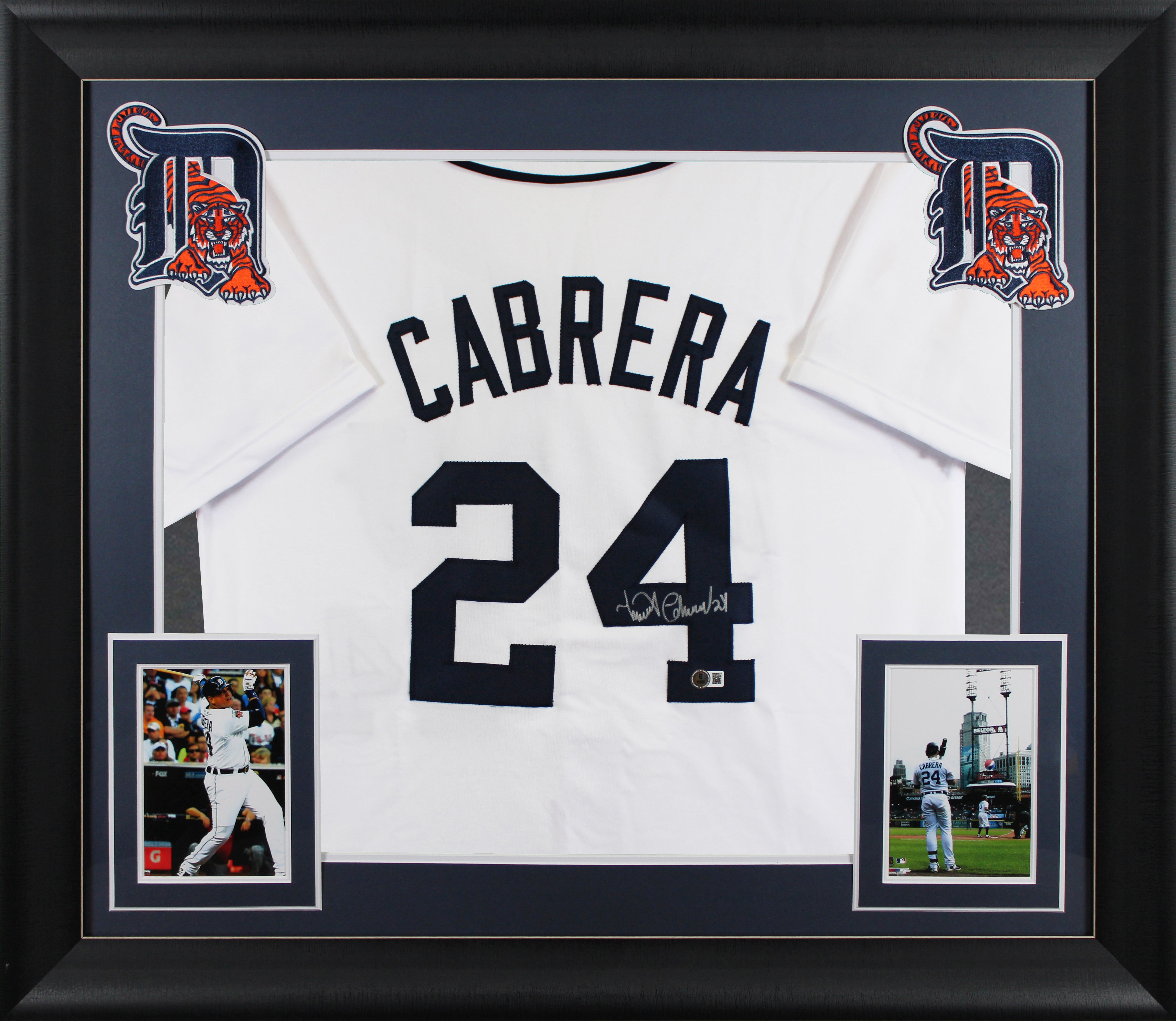 Miguel Cabrera Authentic Signed White Pro Style Framed Jersey BAS Witnessed