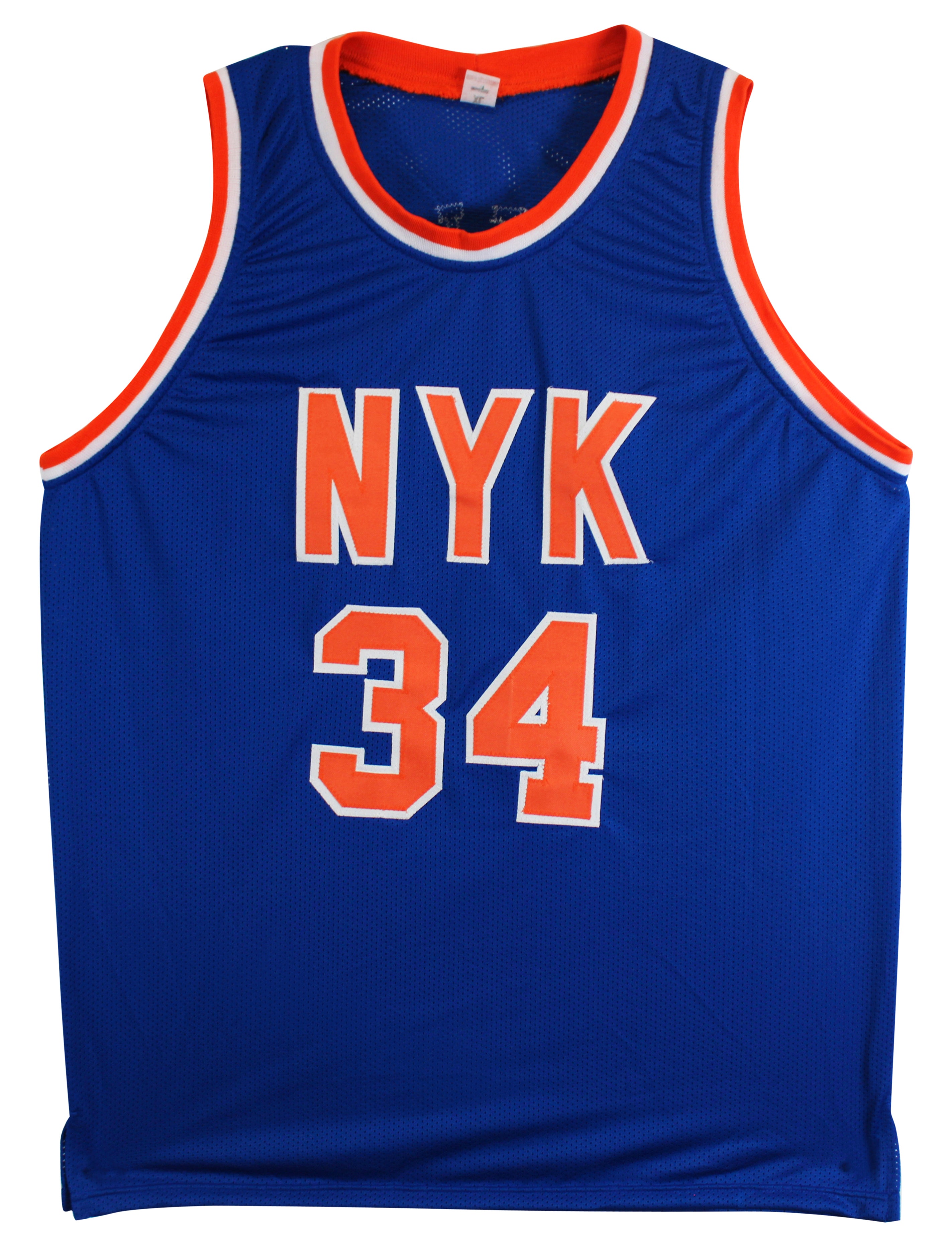 Charles Oakley Authentic Signed Blue Pro Style Jersey Autographed JSA Witness 2