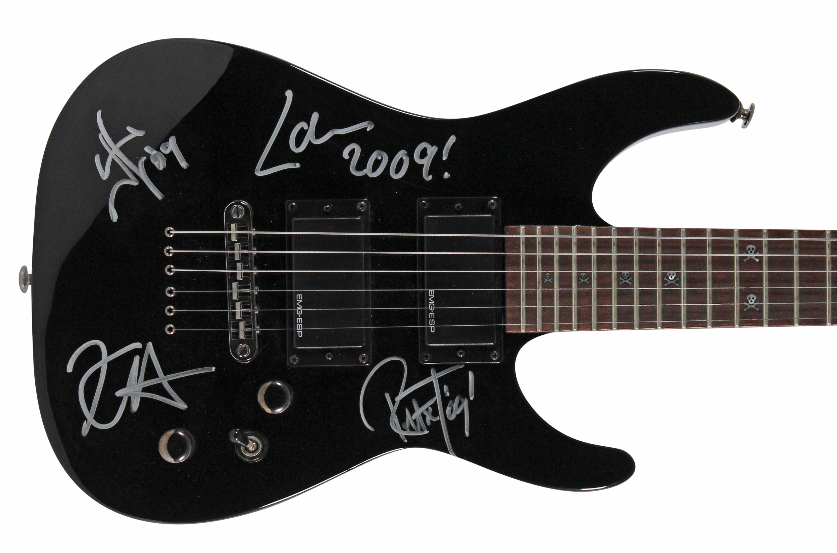 Metallica (4) Hetfield, Ulrich, Hammett & Trujillo Signed Guitar BAS #AE23413