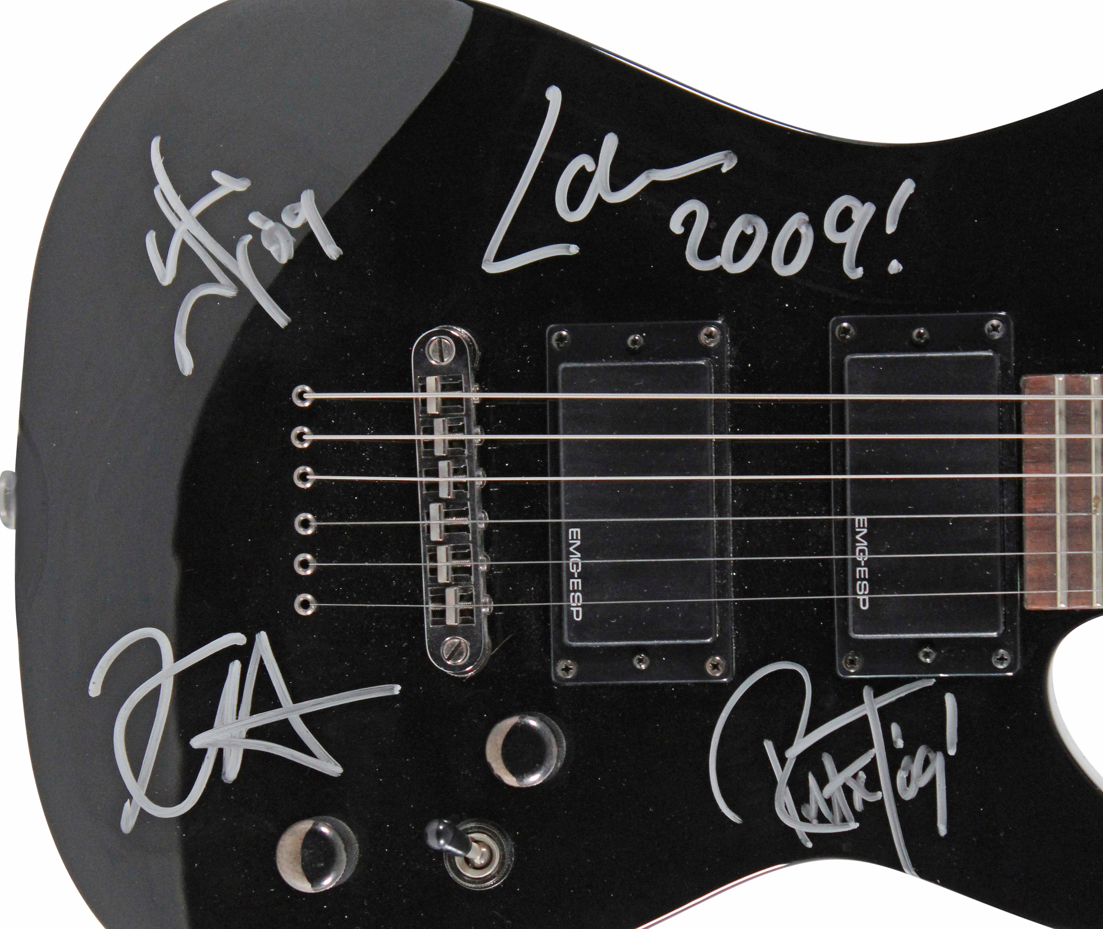 Metallica (4) Hetfield, Ulrich, Hammett & Trujillo Signed Guitar BAS #AE23413