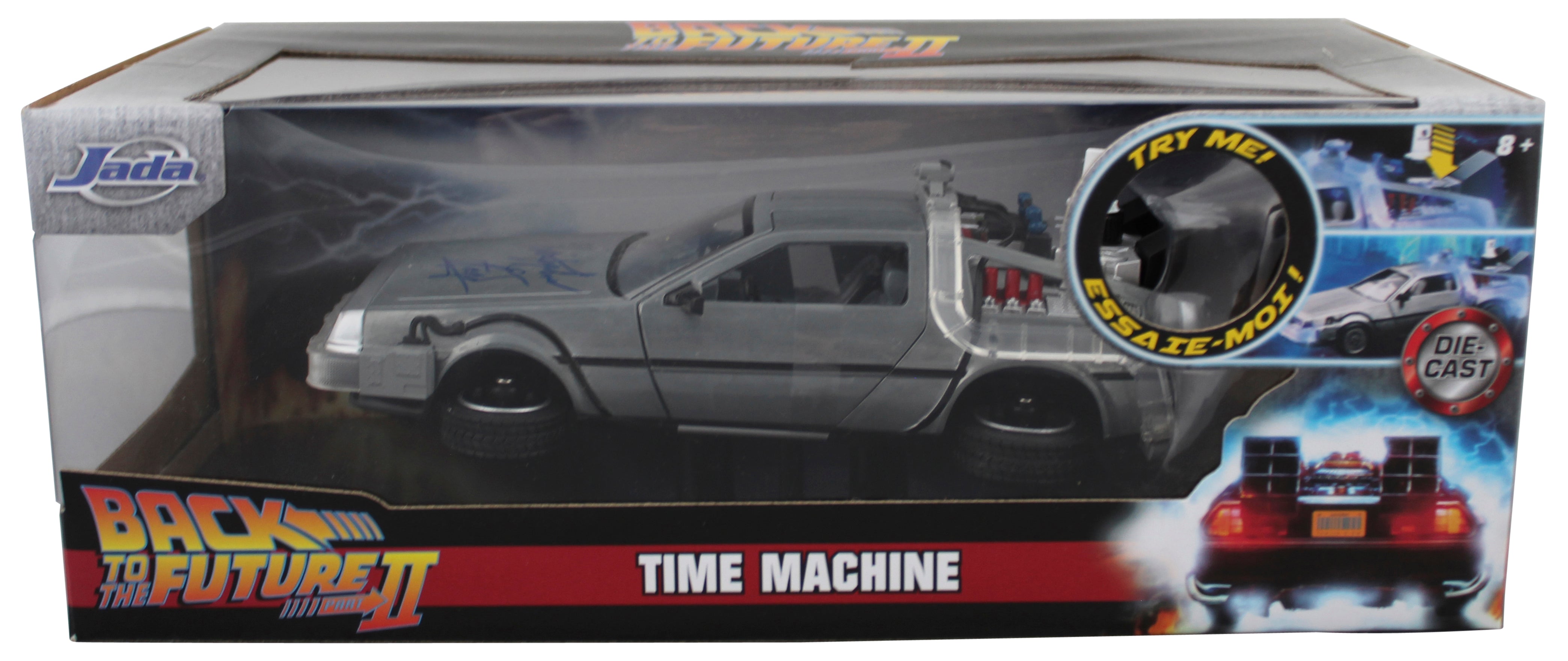 Christopher Lloyd Back To The Future II Signed 1:24 Die Cast DeLorean BAS Wit