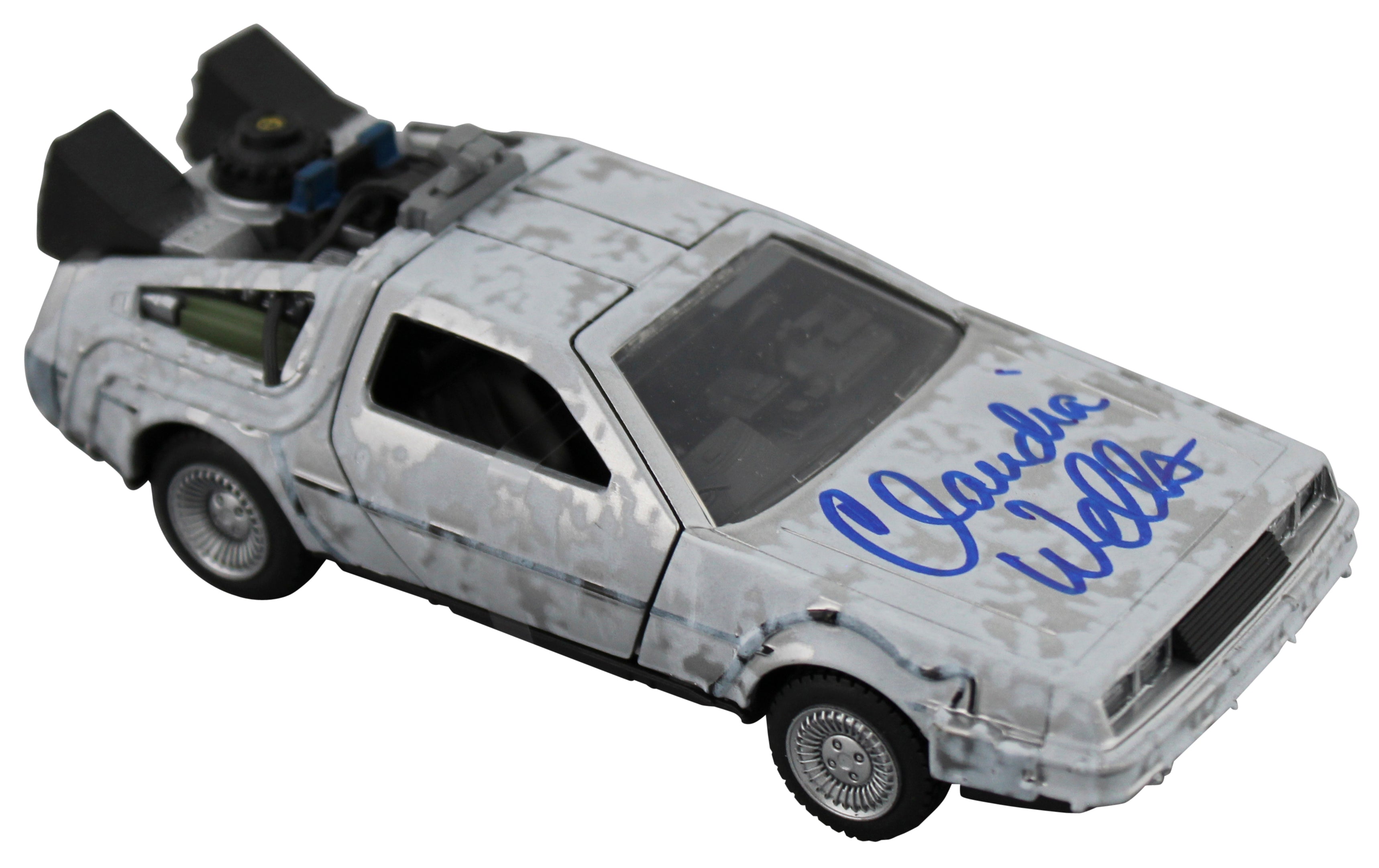 Claudia Wells Back To The Future Signed Metal DeLorean Time Machine Car BAS Wit
