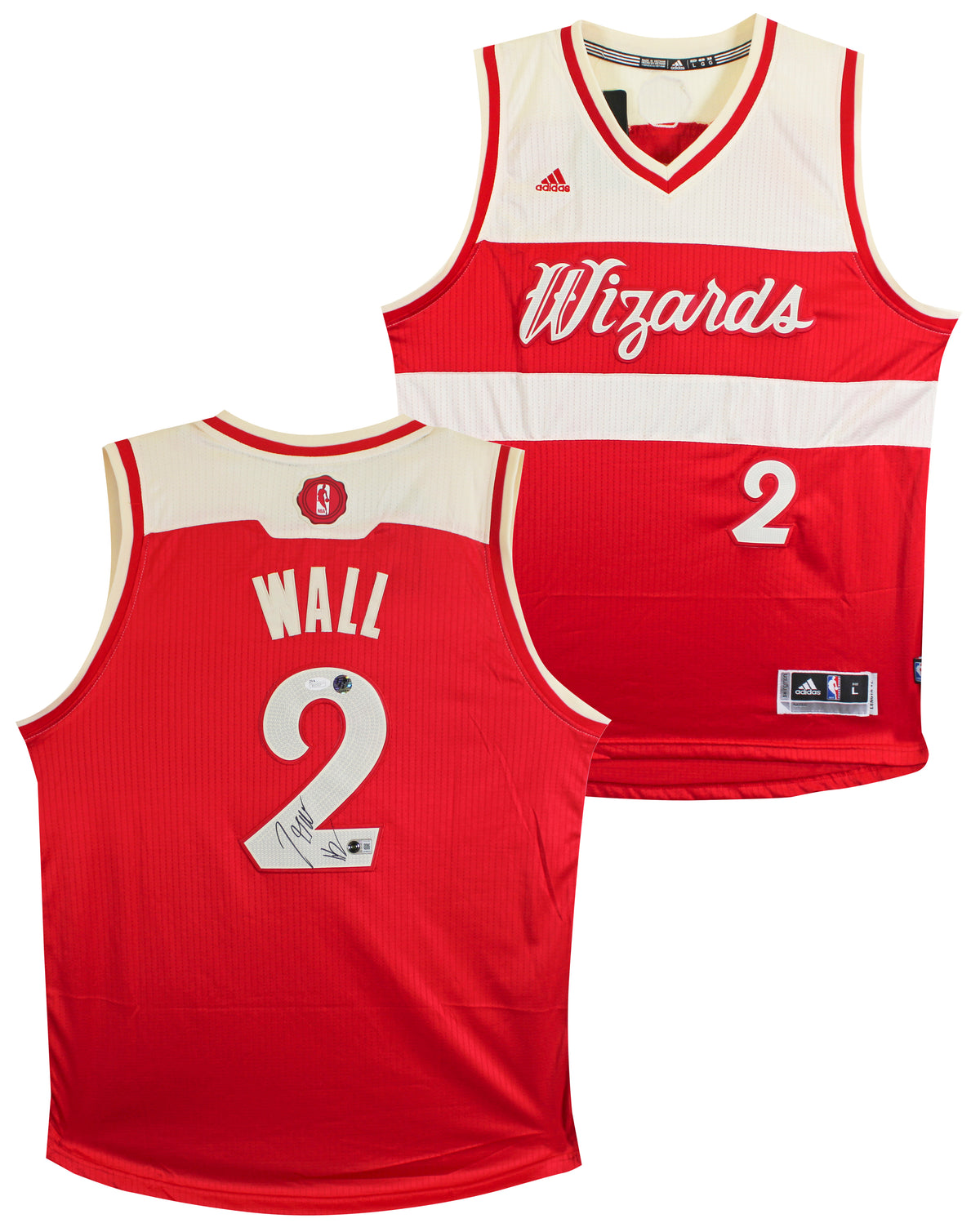 Wizards John Wall Authentic Signed Red Adidas Swingman Jersey BAS #BY031282