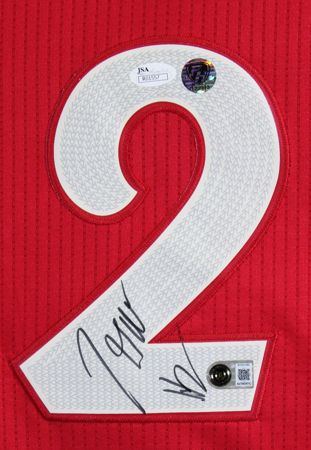 Wizards John Wall Authentic Signed Red Adidas Swingman Jersey BAS #BY031282
