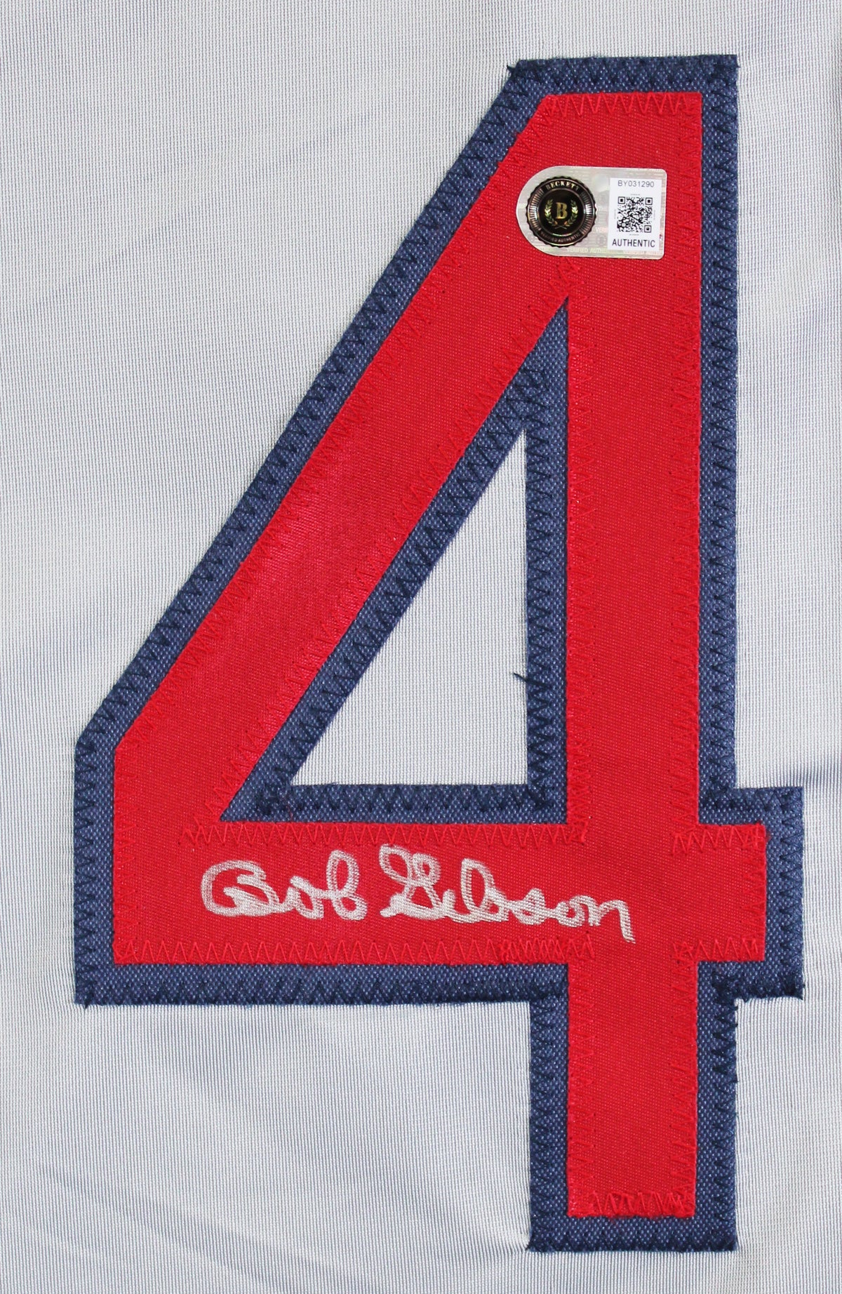 Bob Gibson Authentic Signed Grey Pro Style Jersey Autographed BAS #BY031290
