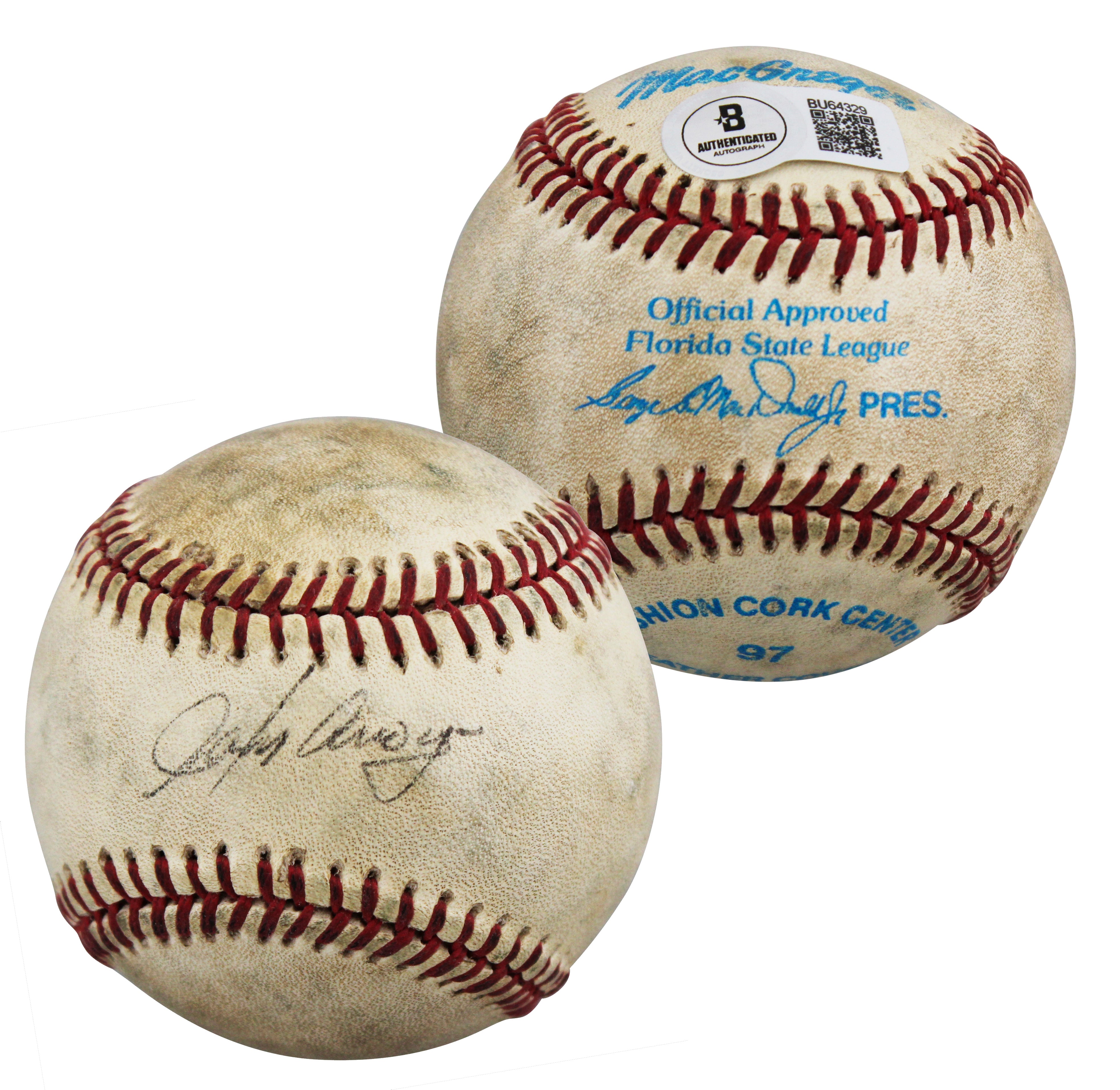 Rangers carlos Arroyo Authentic Signed MacGregor  League Baseball BAS #BU64329