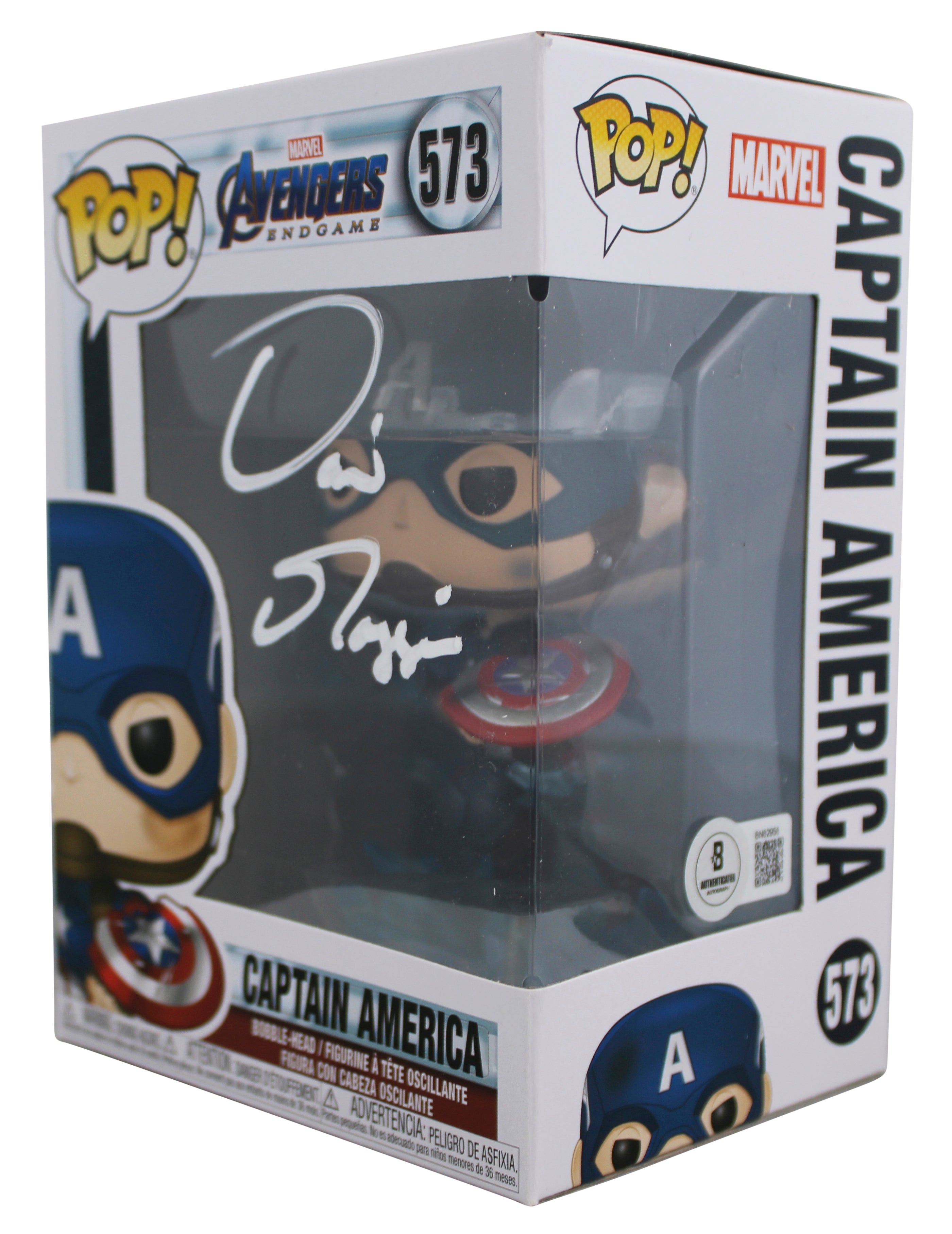 David Goggins Authentic Signed Captain America #573 Funko Pop Vinyl Figure BAS