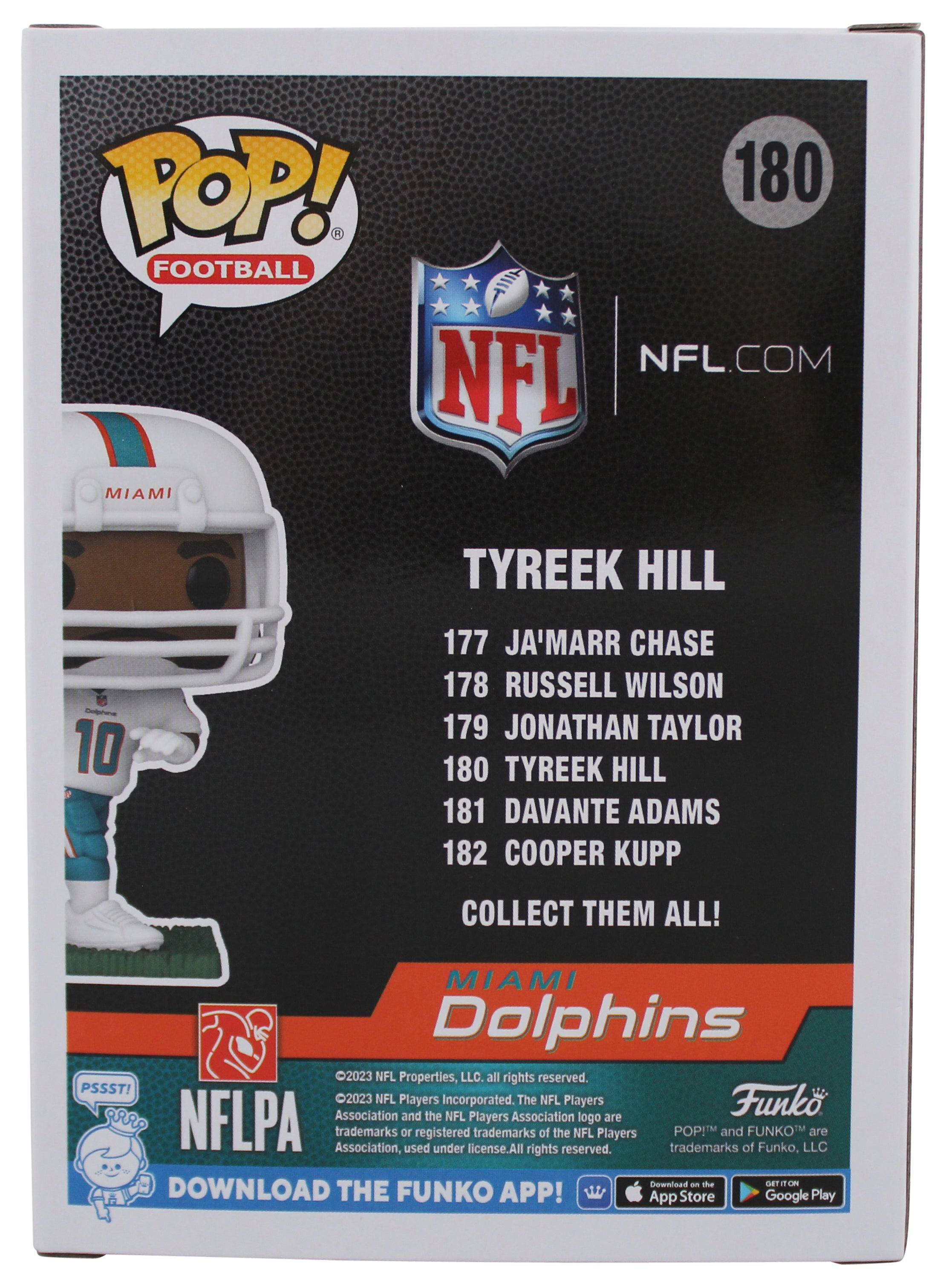 Dolphins Tyreek Hill Authentic Signed #180 Funko Pop Vinyl Figure BAS Witnessed