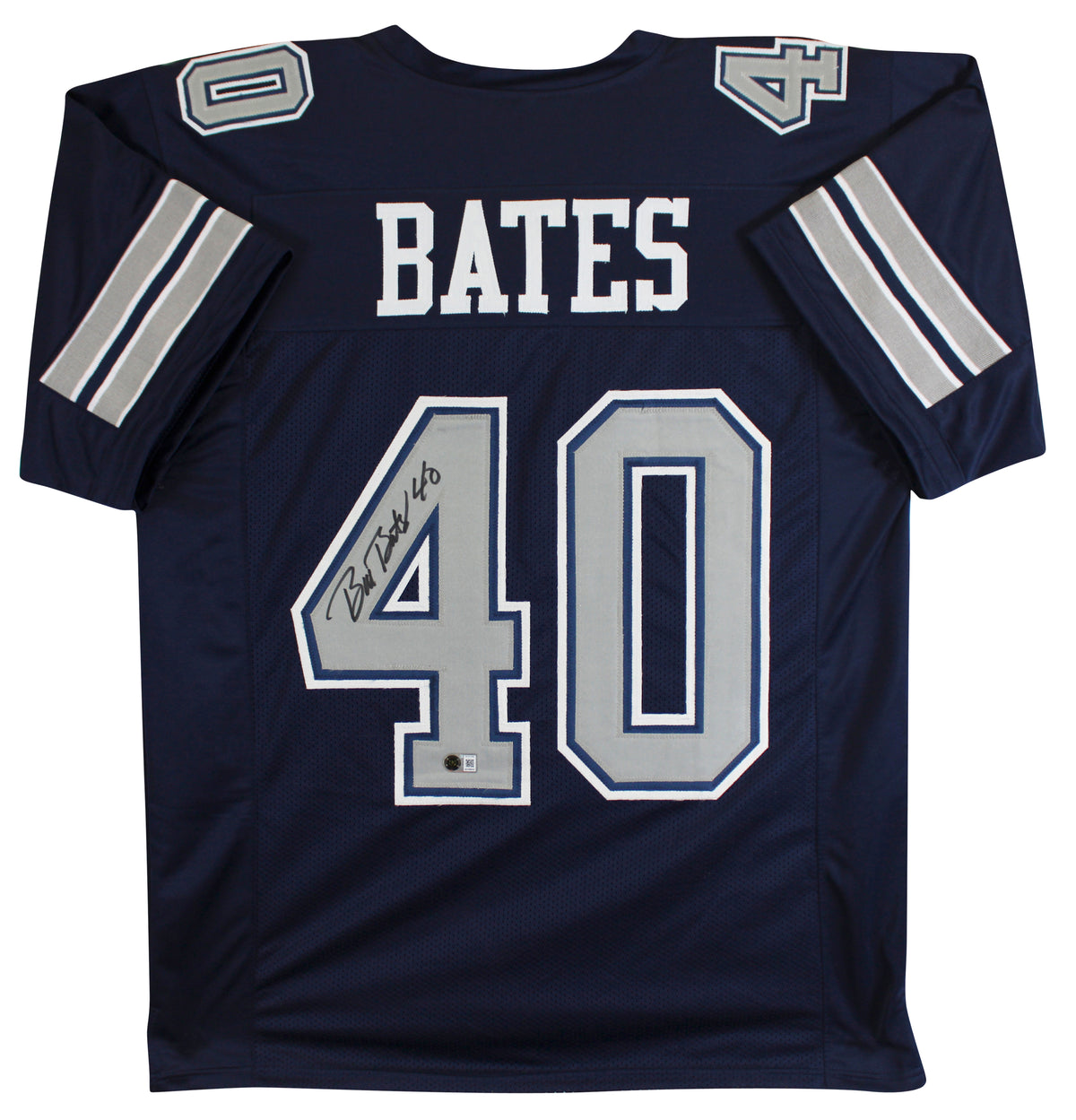 Bill Bates Authentic Signed Navy Blue Pro Style Jersey Autographed BAS #BY031286