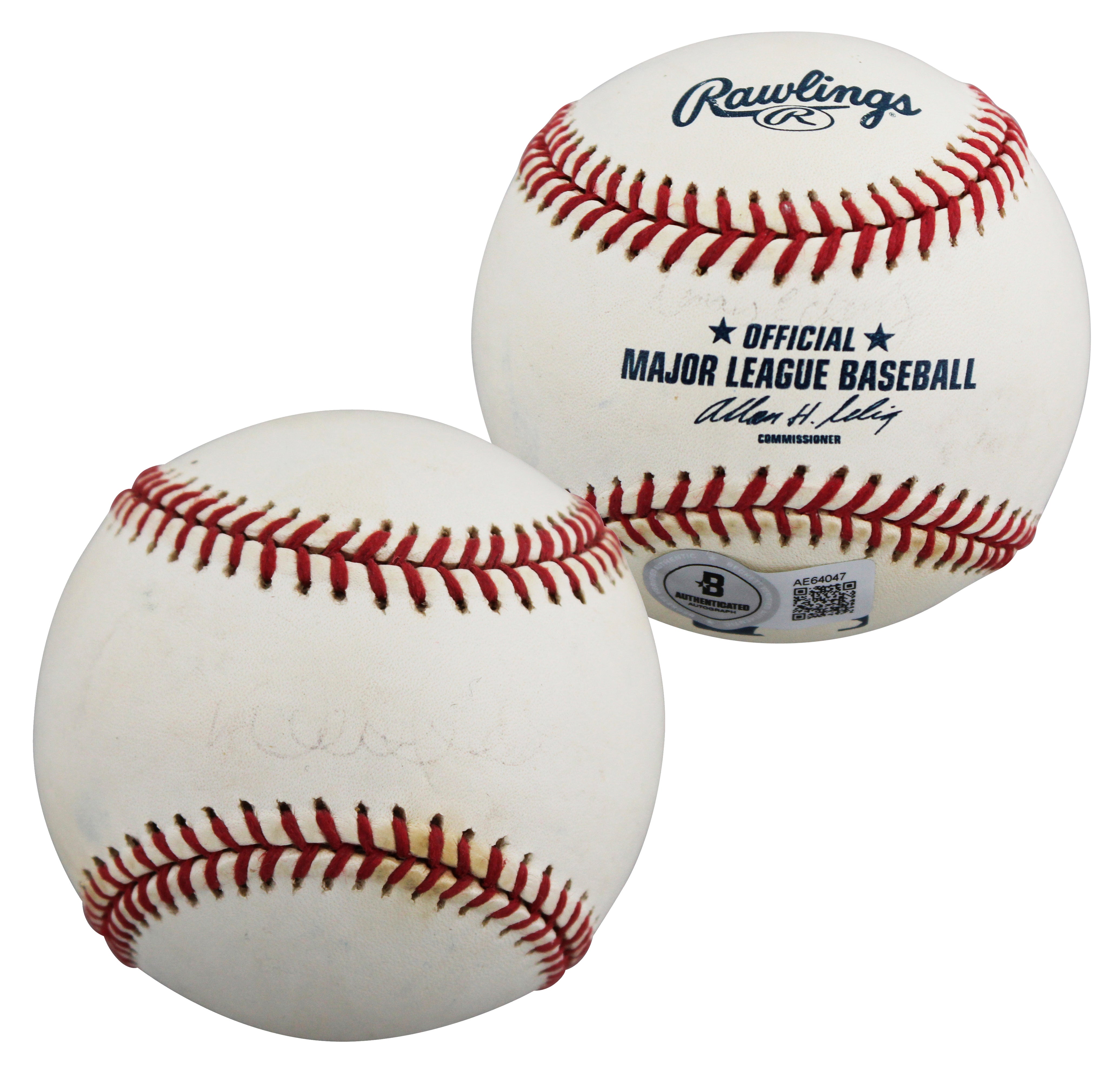 Yankees Derek Jeter Authentic Signed Allen Selig OML Baseball BAS #AE64047