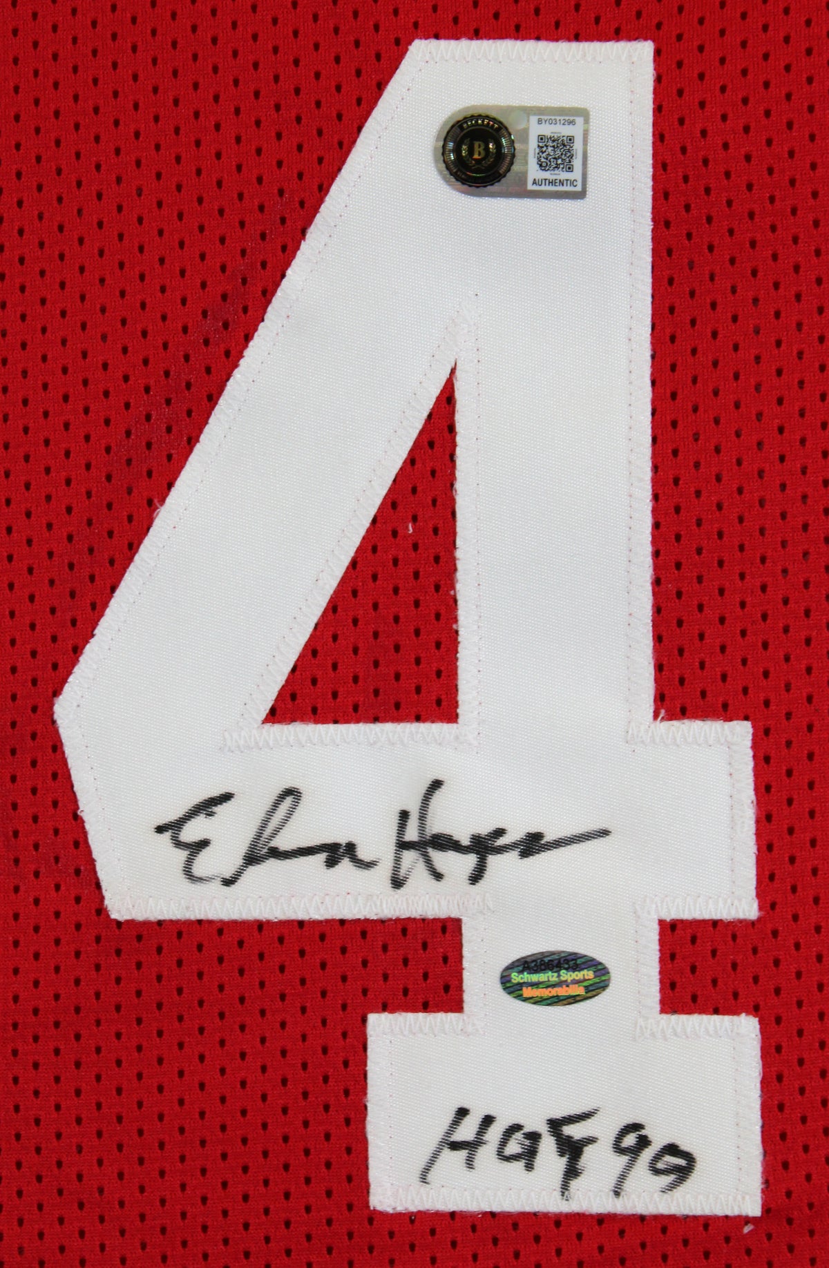 Elvin Hayes "HOF 90" Authentic Signed Red Pro Style Jersey BAS #BY031296