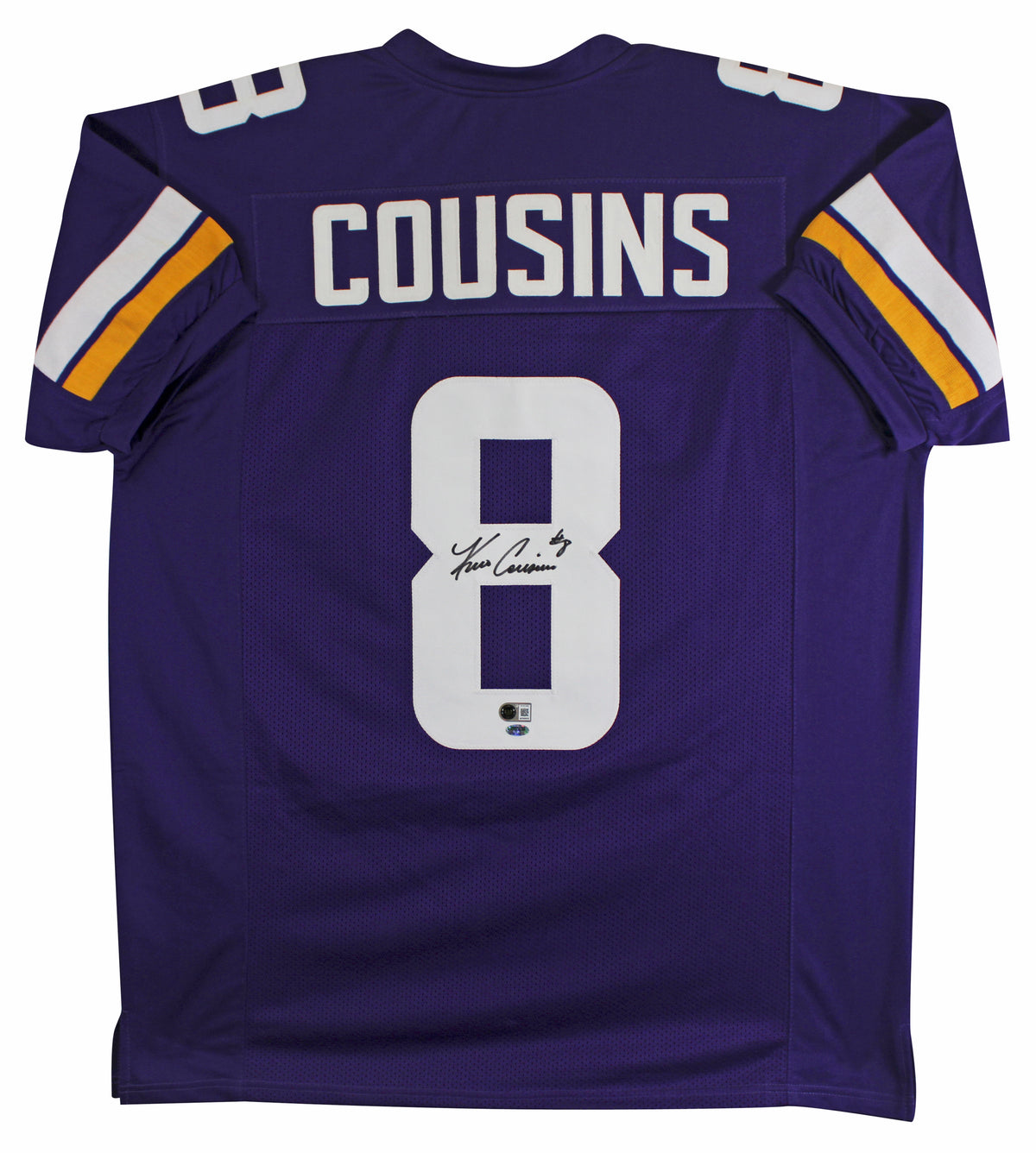 Kirk Cousins Authentic Signed Purple Pro Style Jersey Autographed BAS #BY031295