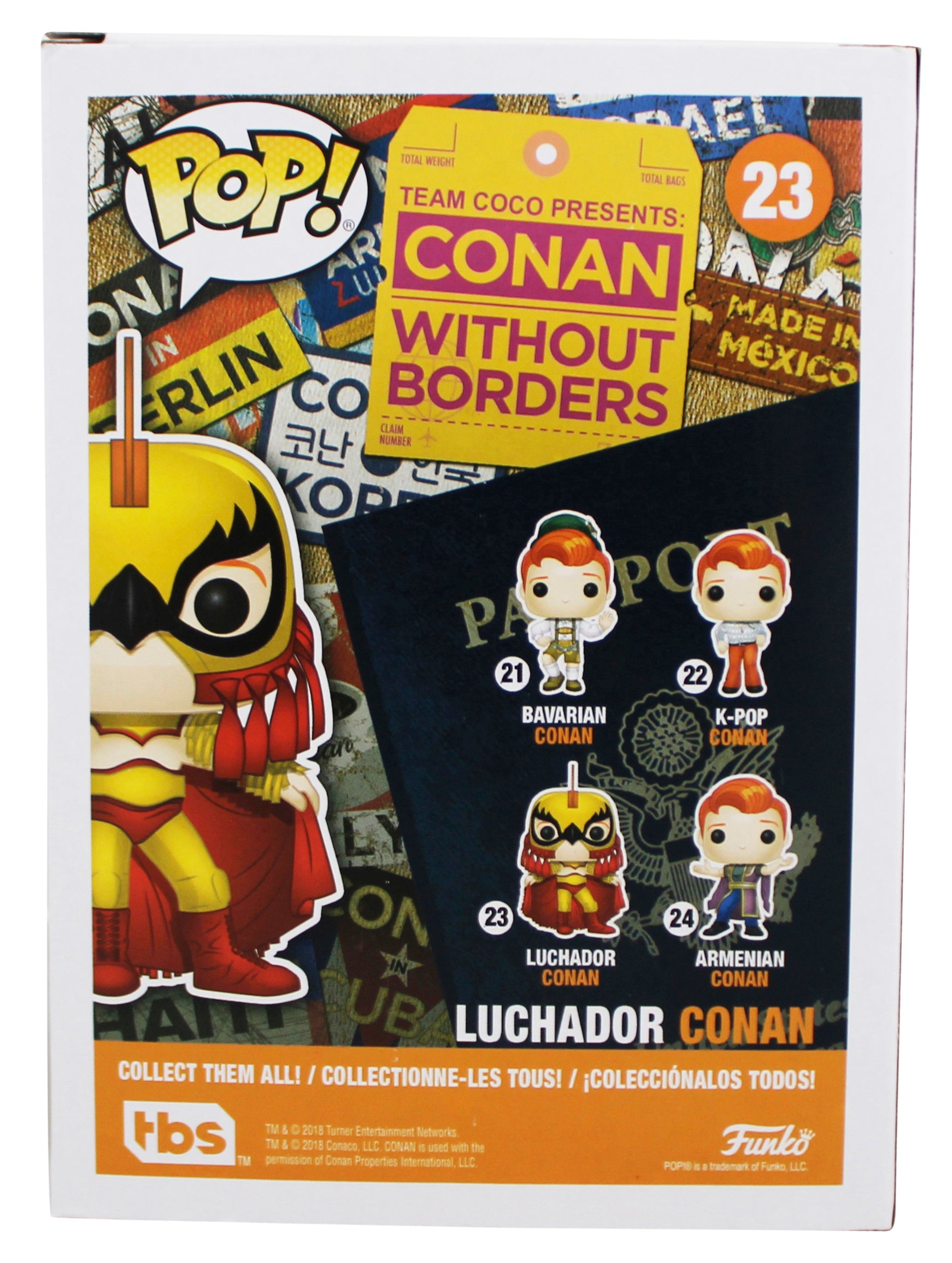 Conan O'Brien Signed Luchador Conan #23 Funko Pop Vinyl Figure BAS #BL69229