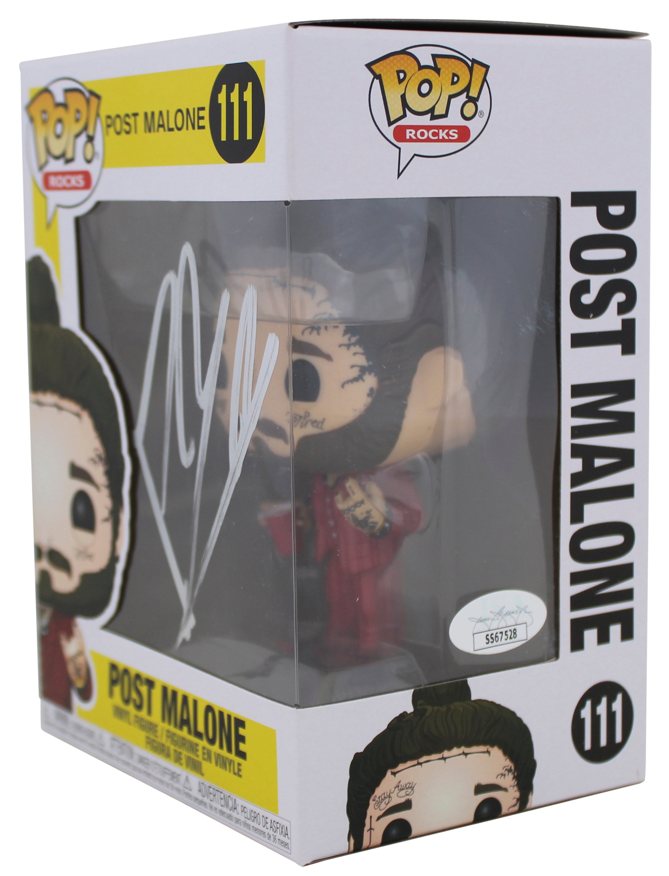 Post Malone Authentic Signed Rocks #111 Funko Pop Vinyl Figure JSA #SS67528
