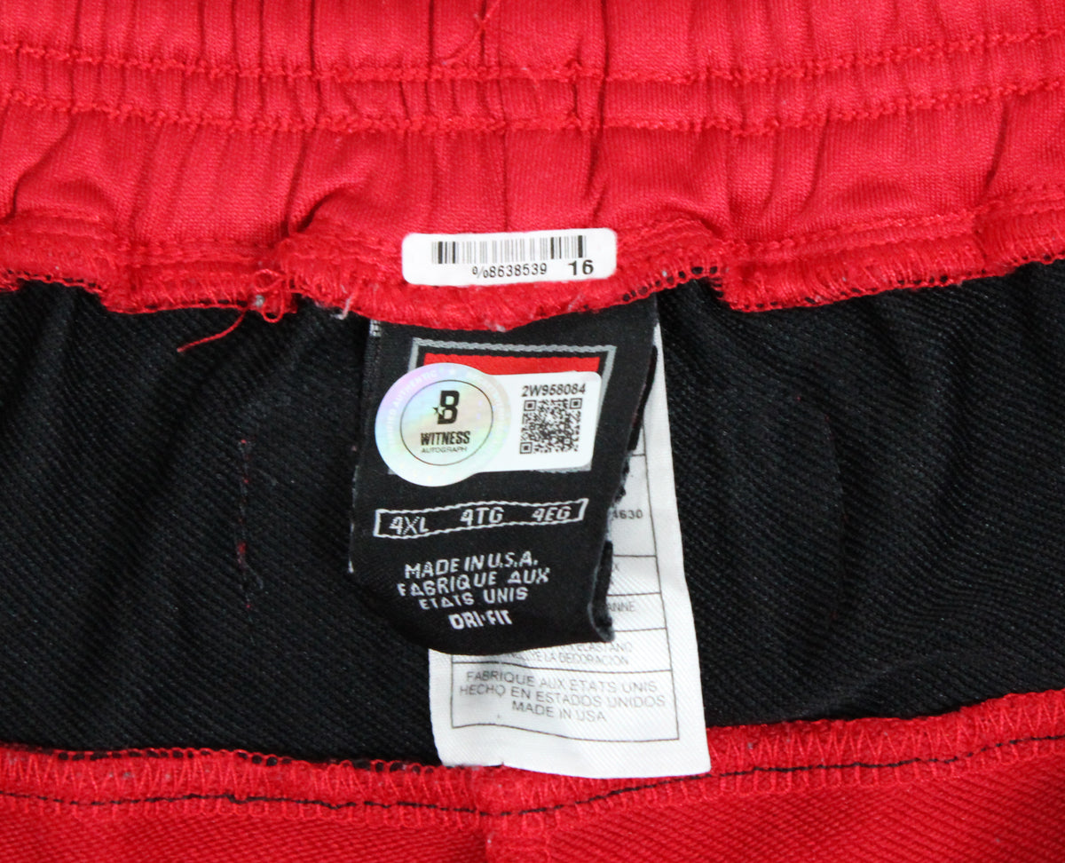 Heat Shaquille O'Neal Signed Red Nike Practice Shorts BAS Witnessed #2W958084