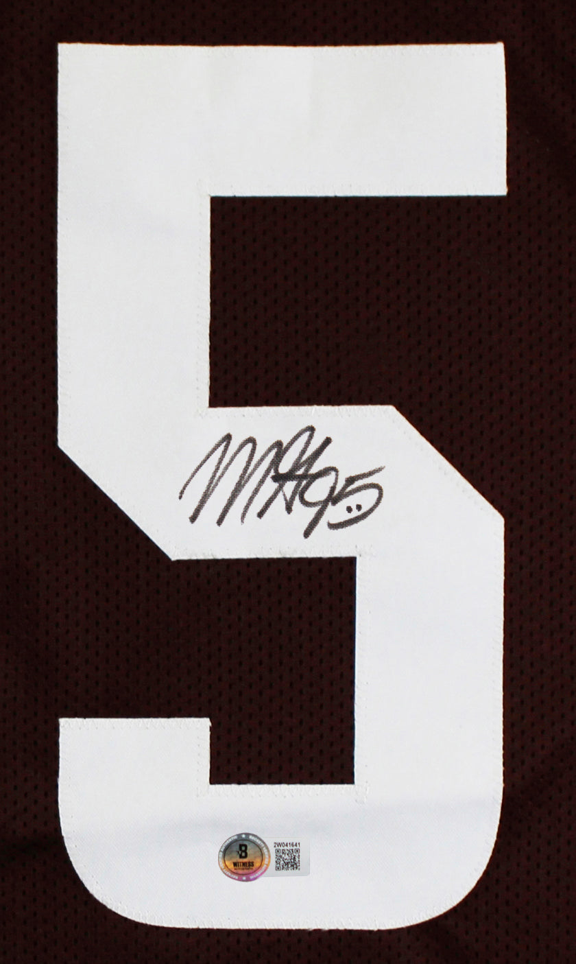 Myles Garrett Authentic Signed Brown Pro Style Framed Jersey BAS Witnessed 2