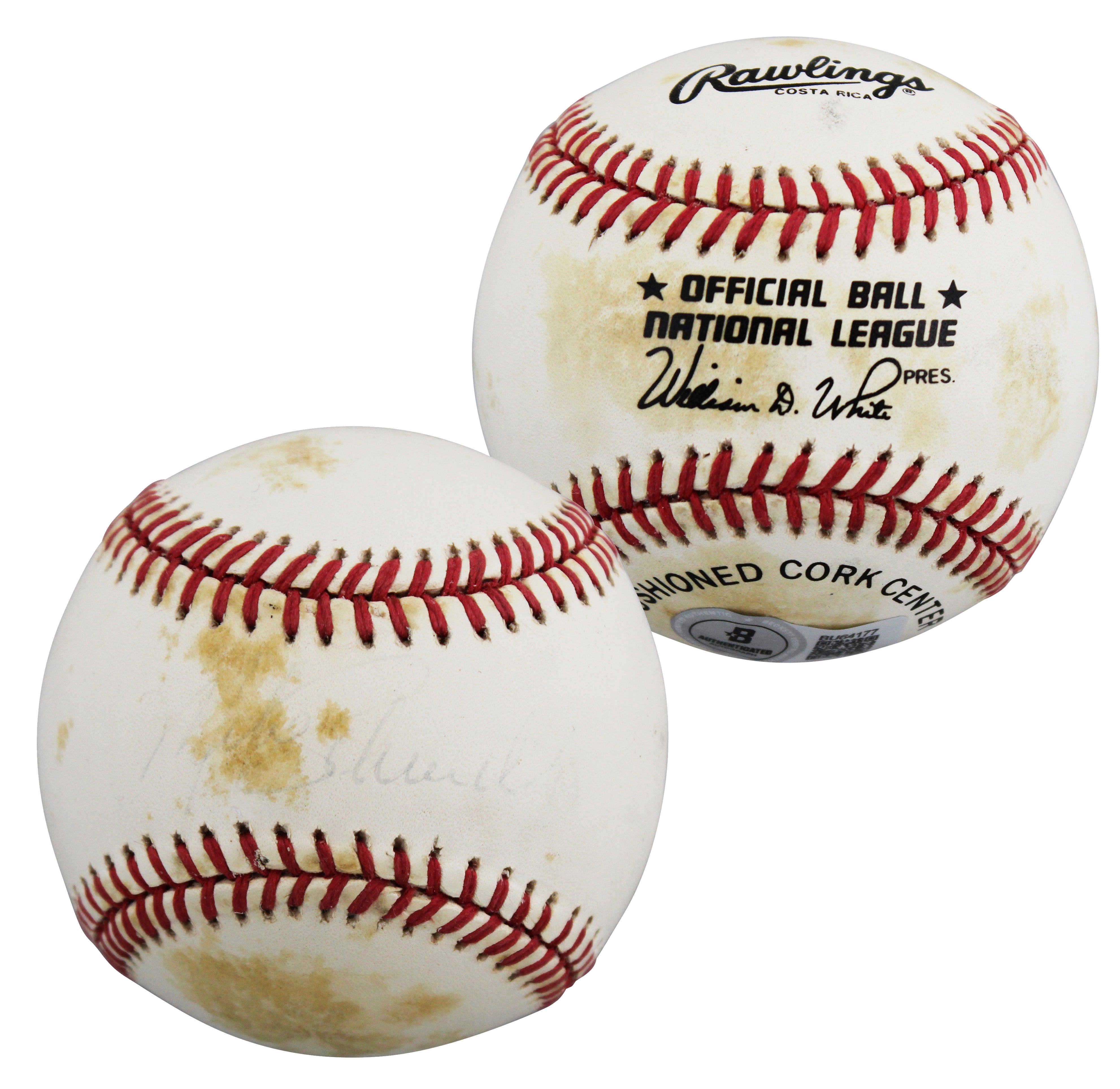 Phillies Mike Schmidt Authentic Signed William White ONL Baseball BAS #BU64177