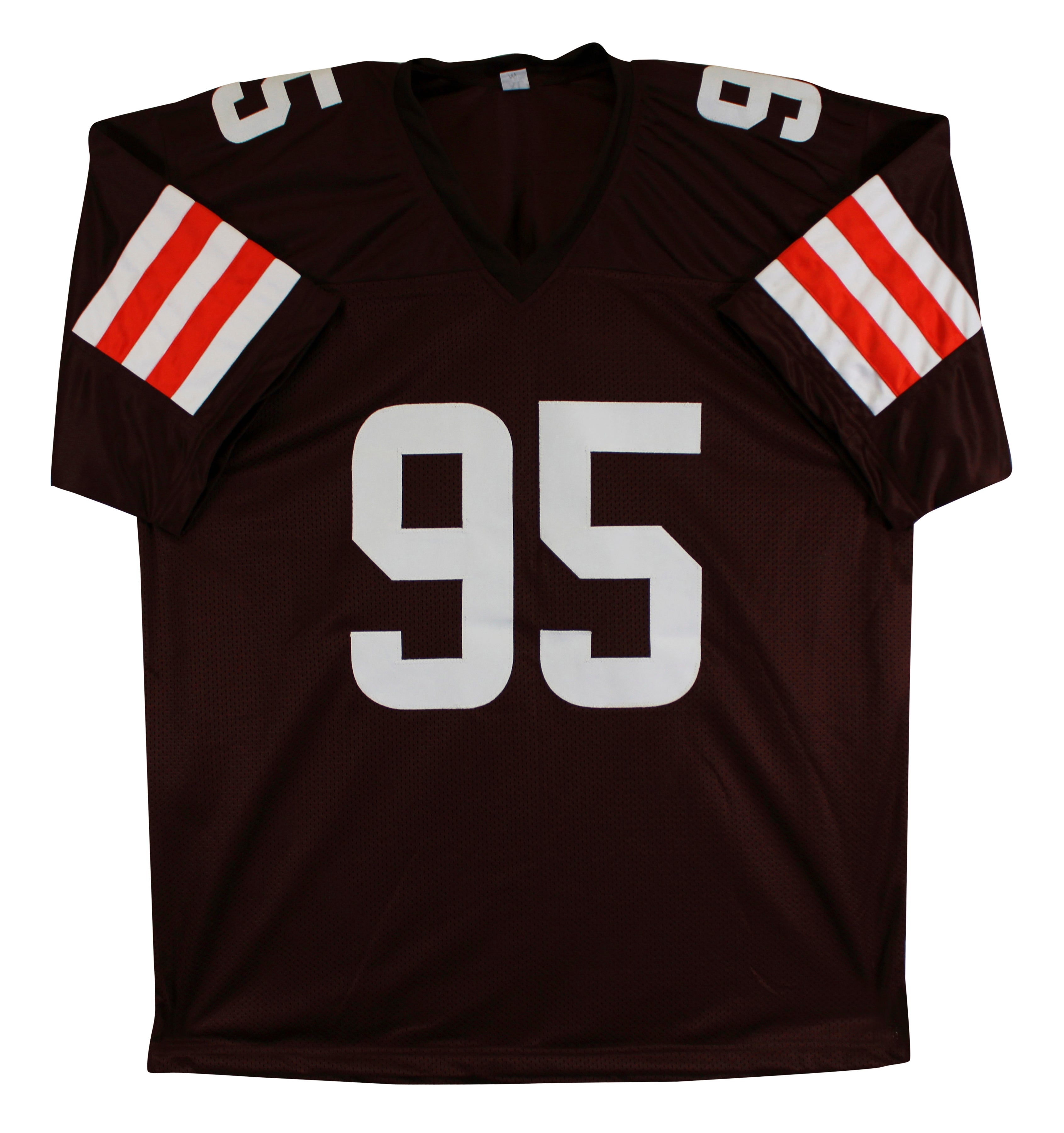 Myles Garrett Authentic Signed Brown Pro Style Jersey Autographed BAS Witnessed