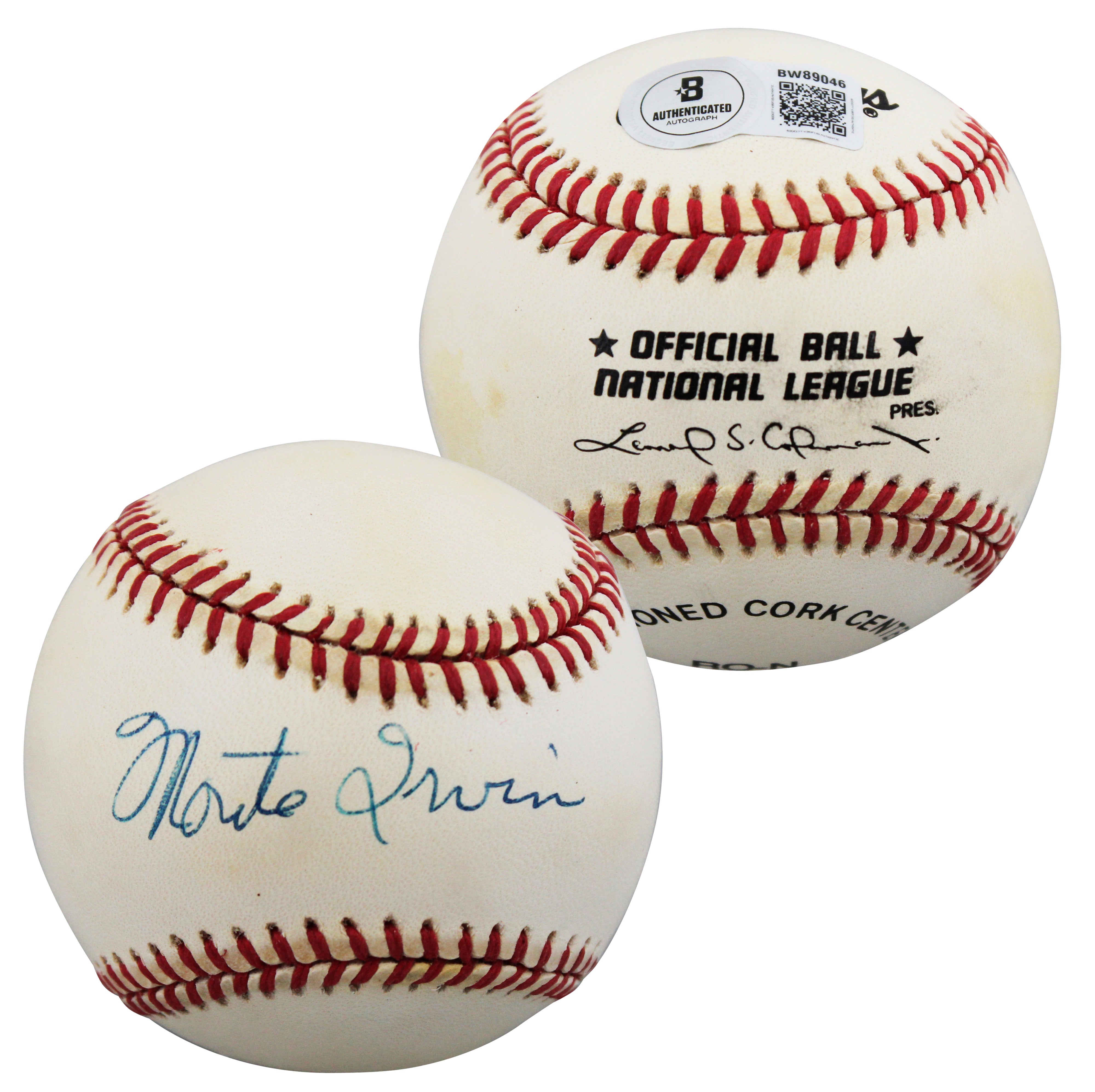 Giants Monte Irvin Authentic Signed Leonard Coleman ONL Baseball BAS #BW89046
