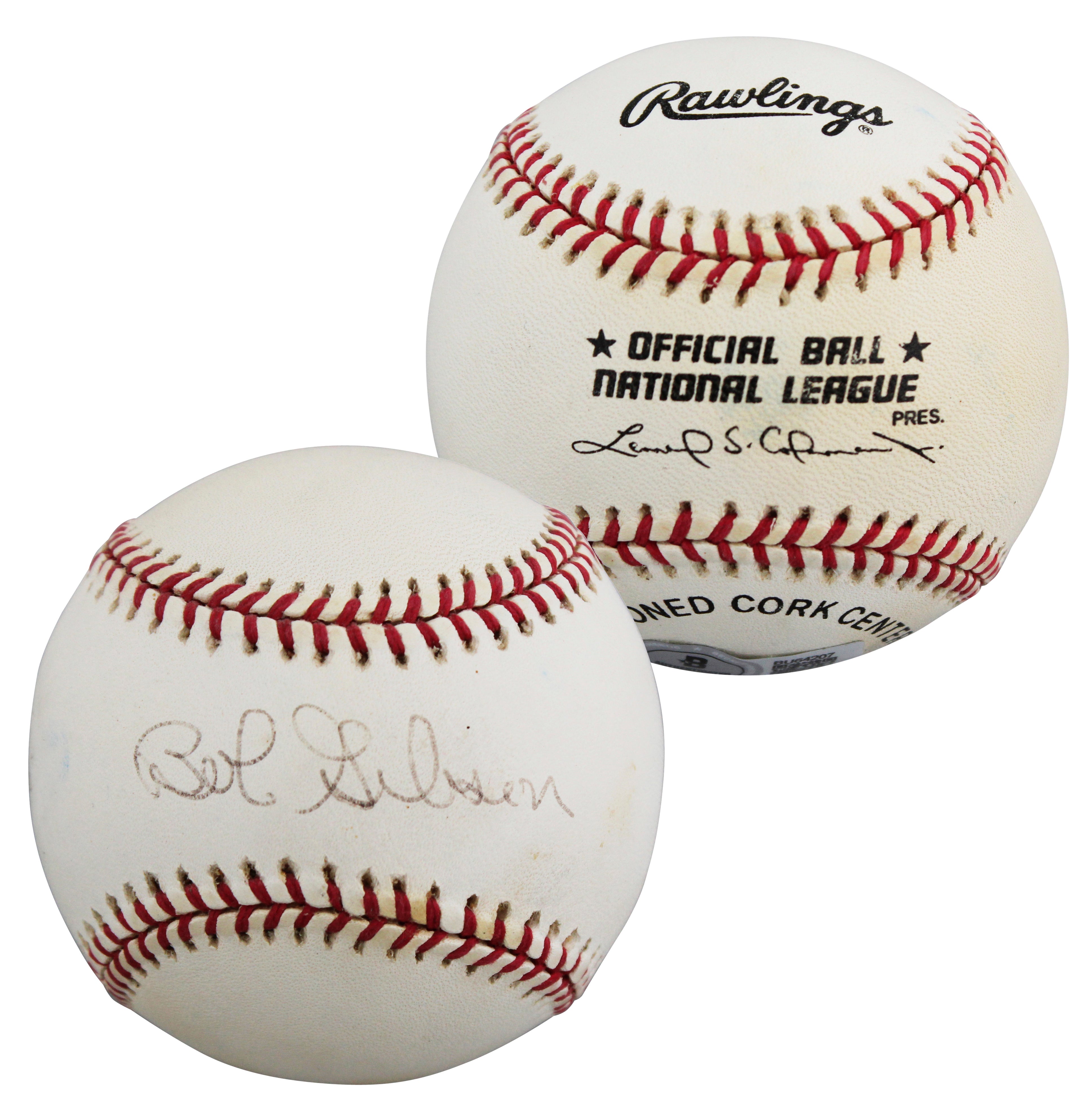 Cardinals Bob Gibson Authentic Signed Leonard Coleman ONL Baseball BAS #BU64207