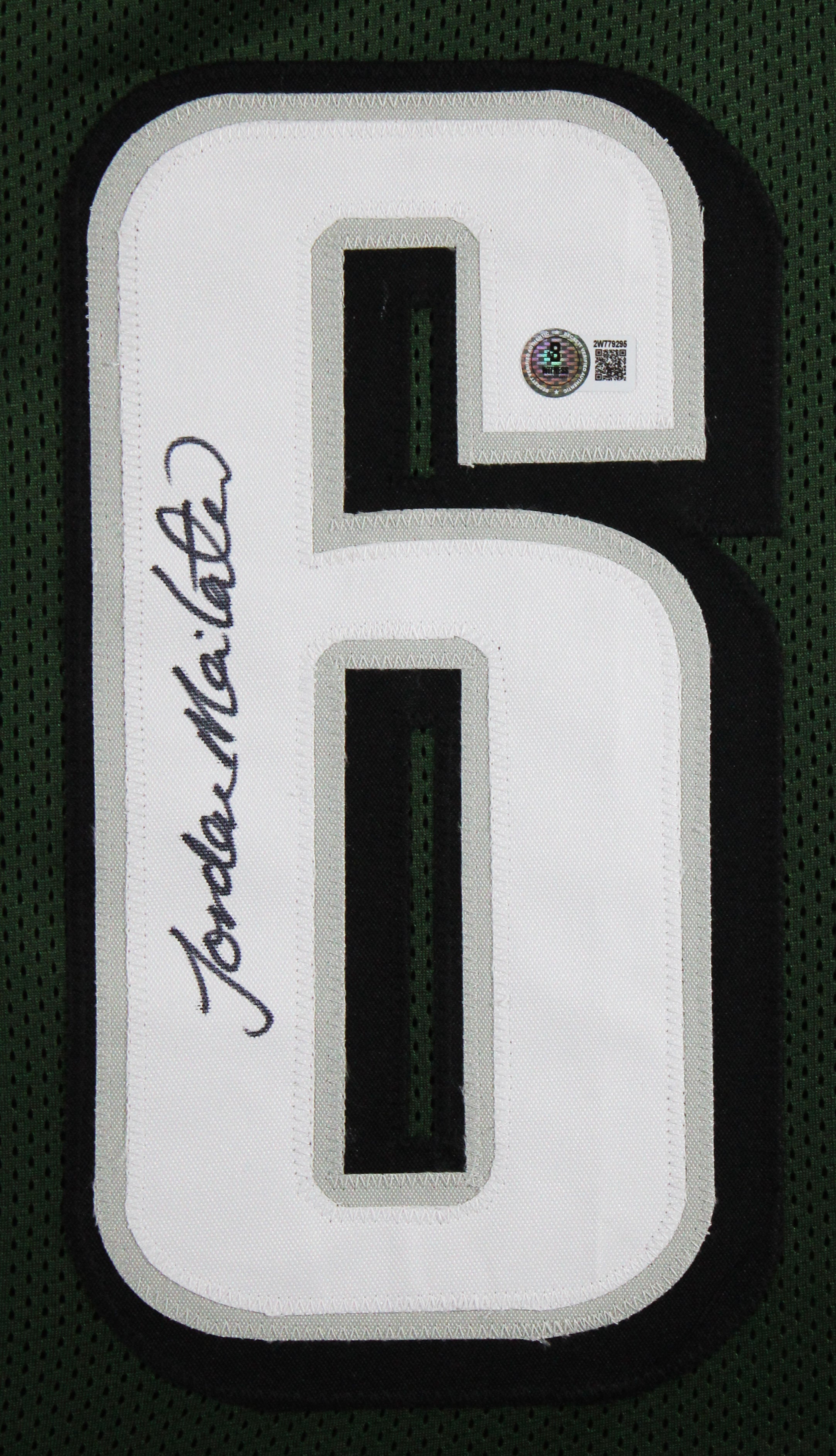 Jordan Mailata Authentic Signed Green Pro Style Framed Jersey BAS Witnessed