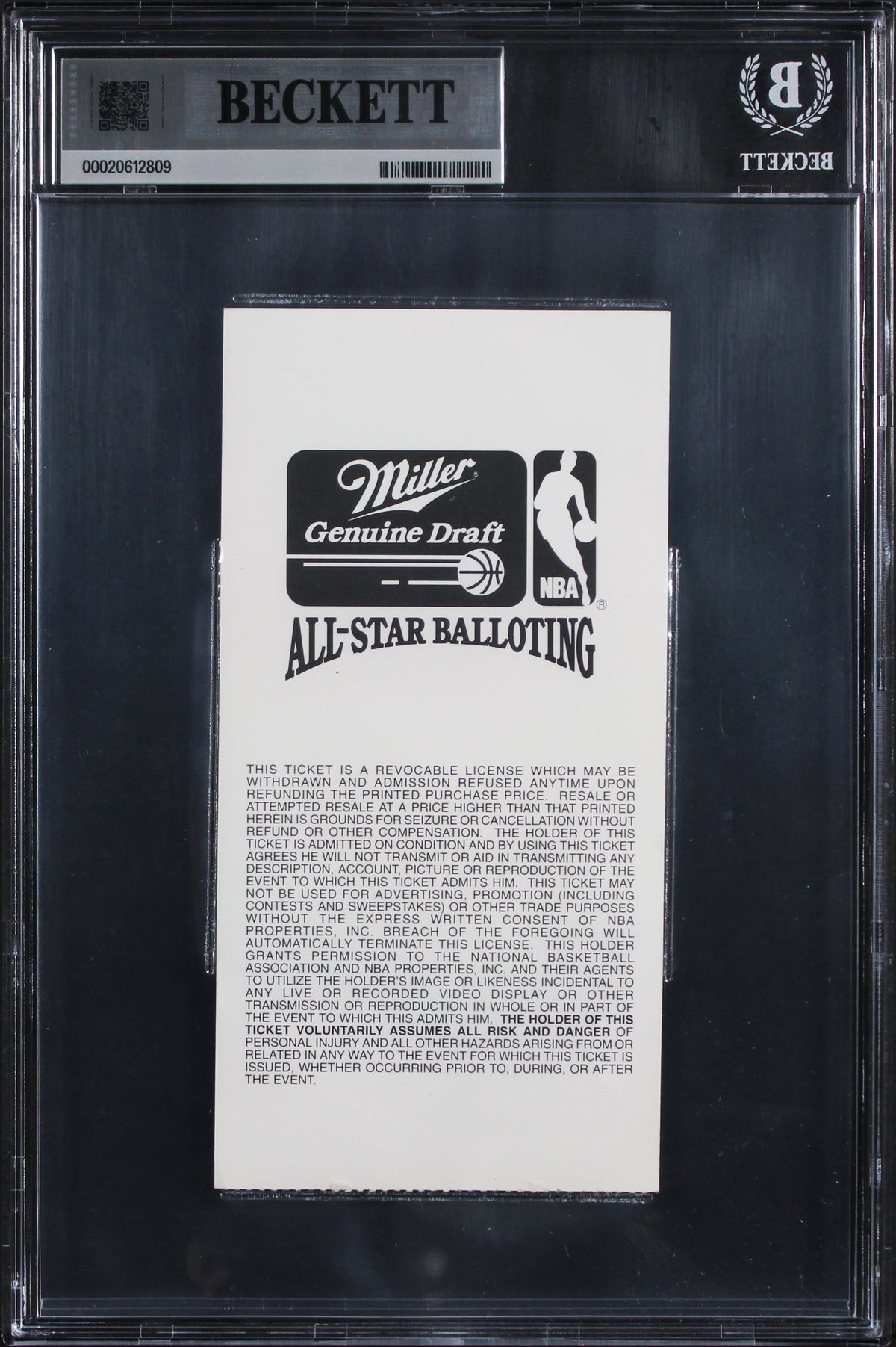 Magic Johnson "1992 ASG MVP" Signed 1992 NBA All Star Game Ticket Stub BAS Slab
