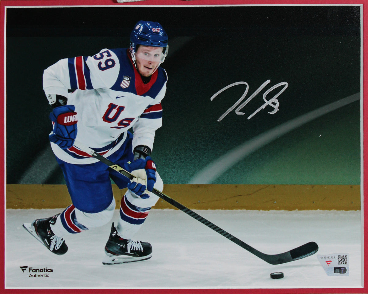 Jake Guentzel Authentic Signed 8x10 Framed Horizontal Team USA Photo Fanatics