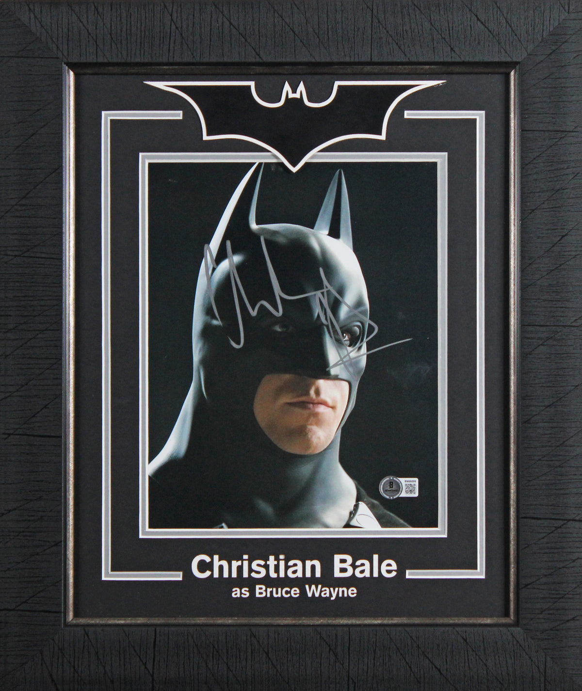 Christian Bale Batman The Dark Knight Signed 8x10 Framed Photo BAS #BW66099