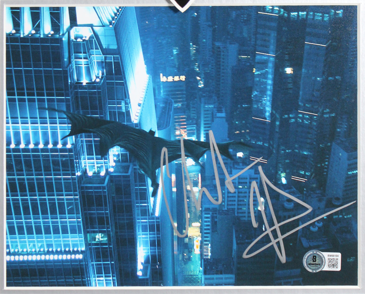 Christian Bale Batman The Dark Knight Signed 8x10 Framed Photo BAS #BW66104