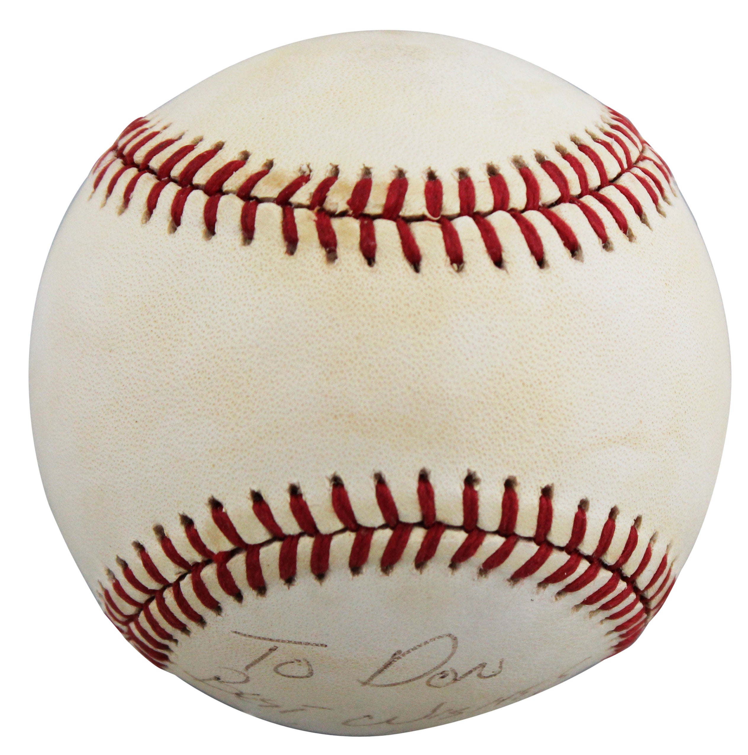 Giants Jack Clark "To Don, Best Wishes" Signed Brown OAL Baseball BAS #BW89070