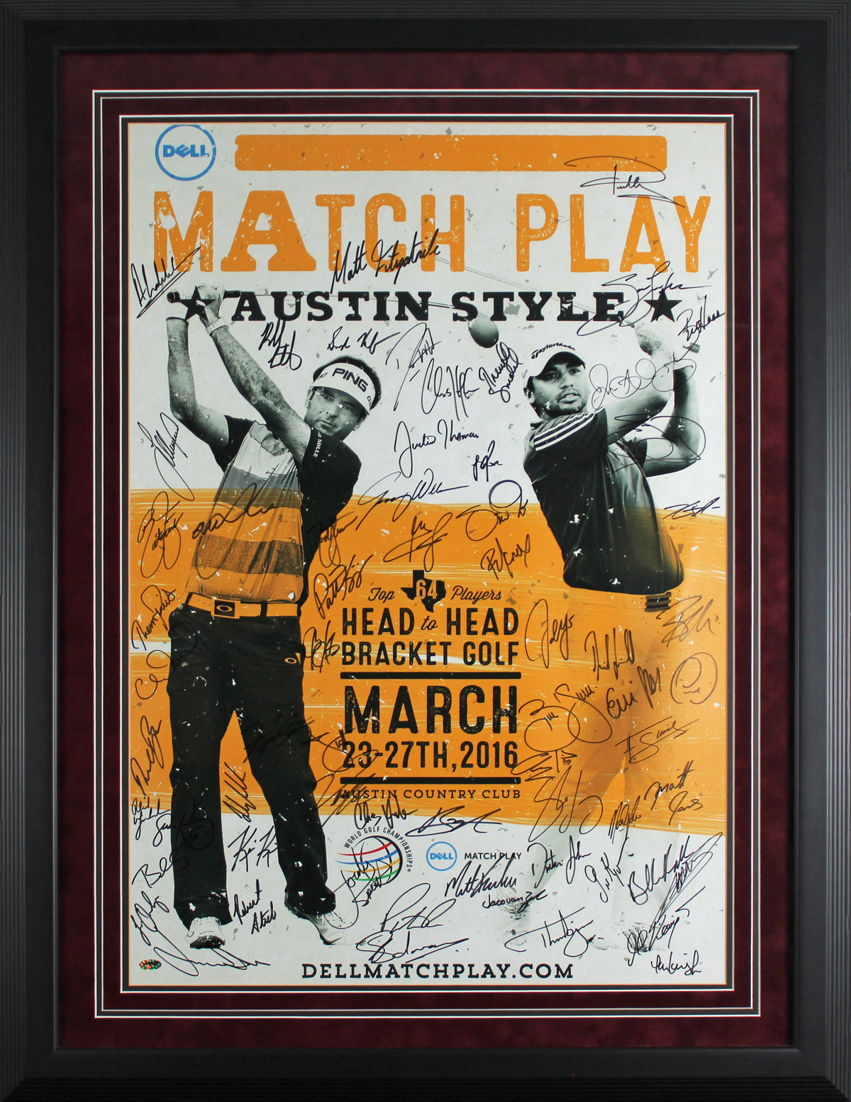 PGA Stars (64) Spieth, Day, McIlroy, Rose, Johnson Signed Framed 20x30 Photo BAS